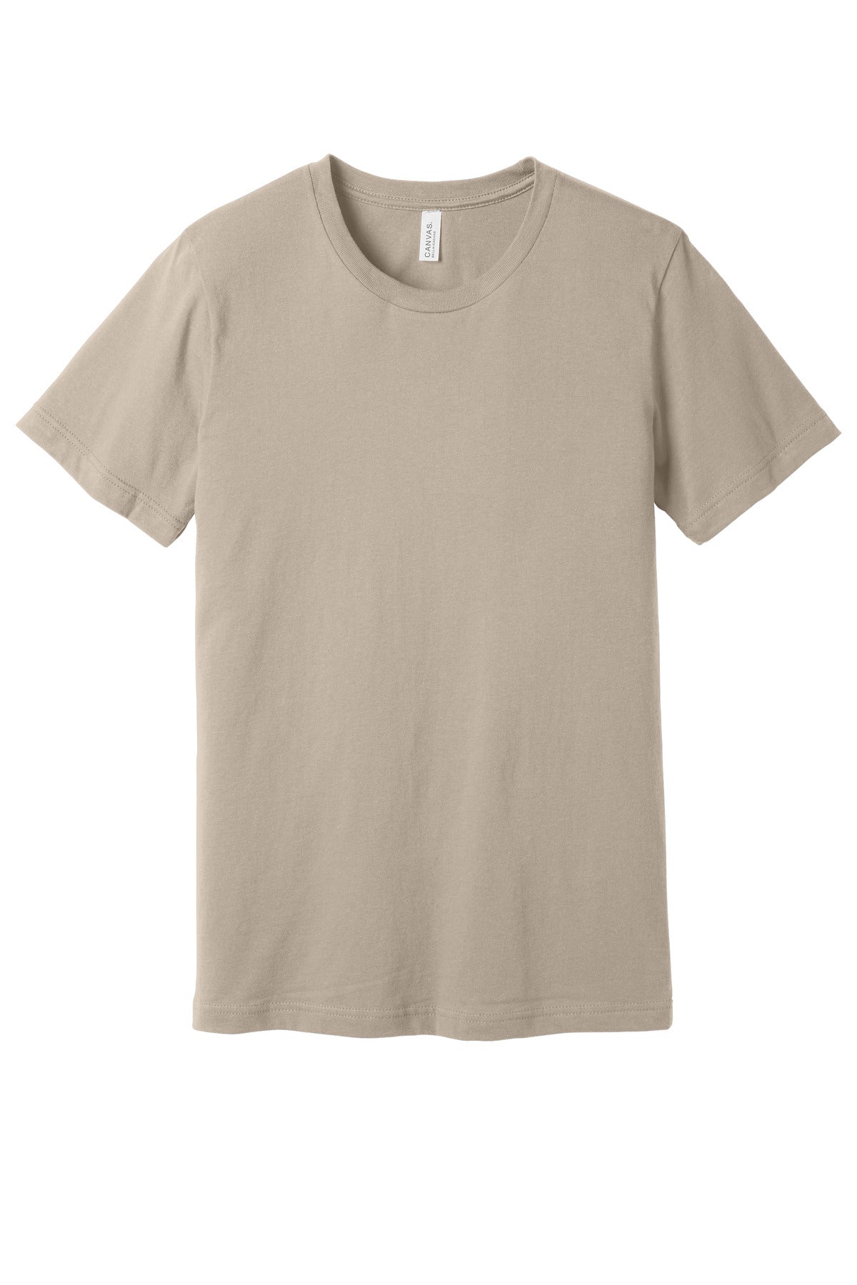 Custom Tan Unisex Jersey Tee BC3001, personalized by SanCanDo Swag in Argyle, TX