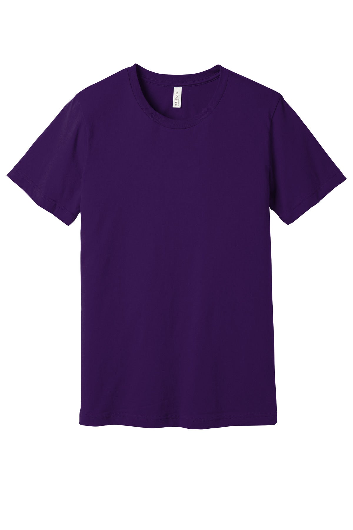 Custom Team Purple Unisex Jersey Tee BC3001, personalized by SanCanDo Swag in Argyle, TX