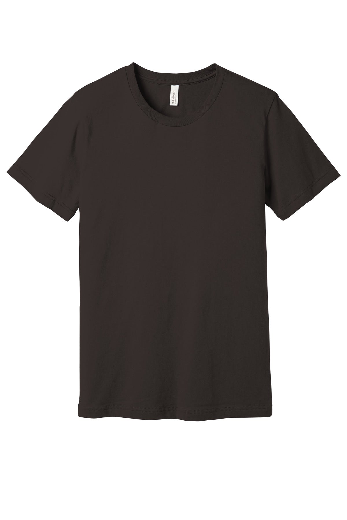 Custom Brown Unisex Jersey Tee BC3001, personalized by SanCanDo Swag in Argyle, TX
