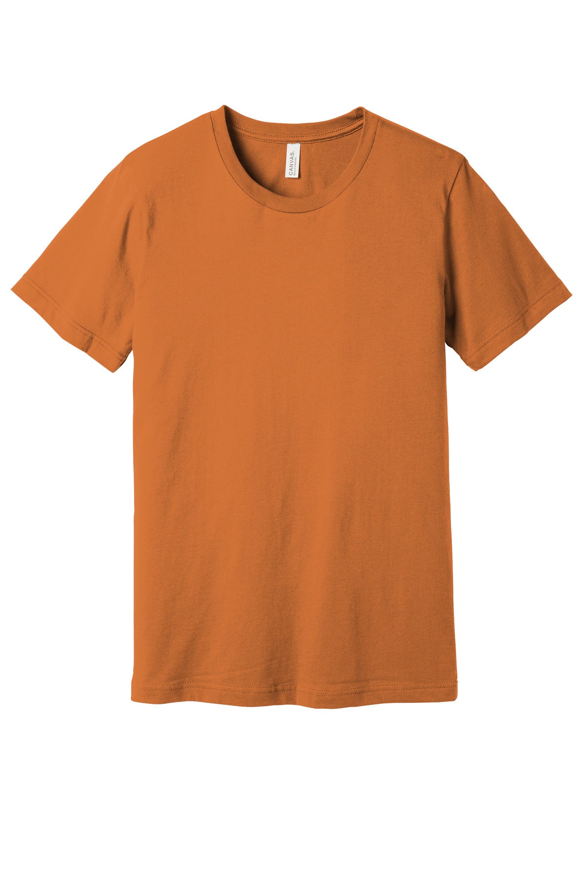 Custom Burnt Orange Unisex Jersey Tee BC3001, personalized by SanCanDo Swag in Argyle, TX