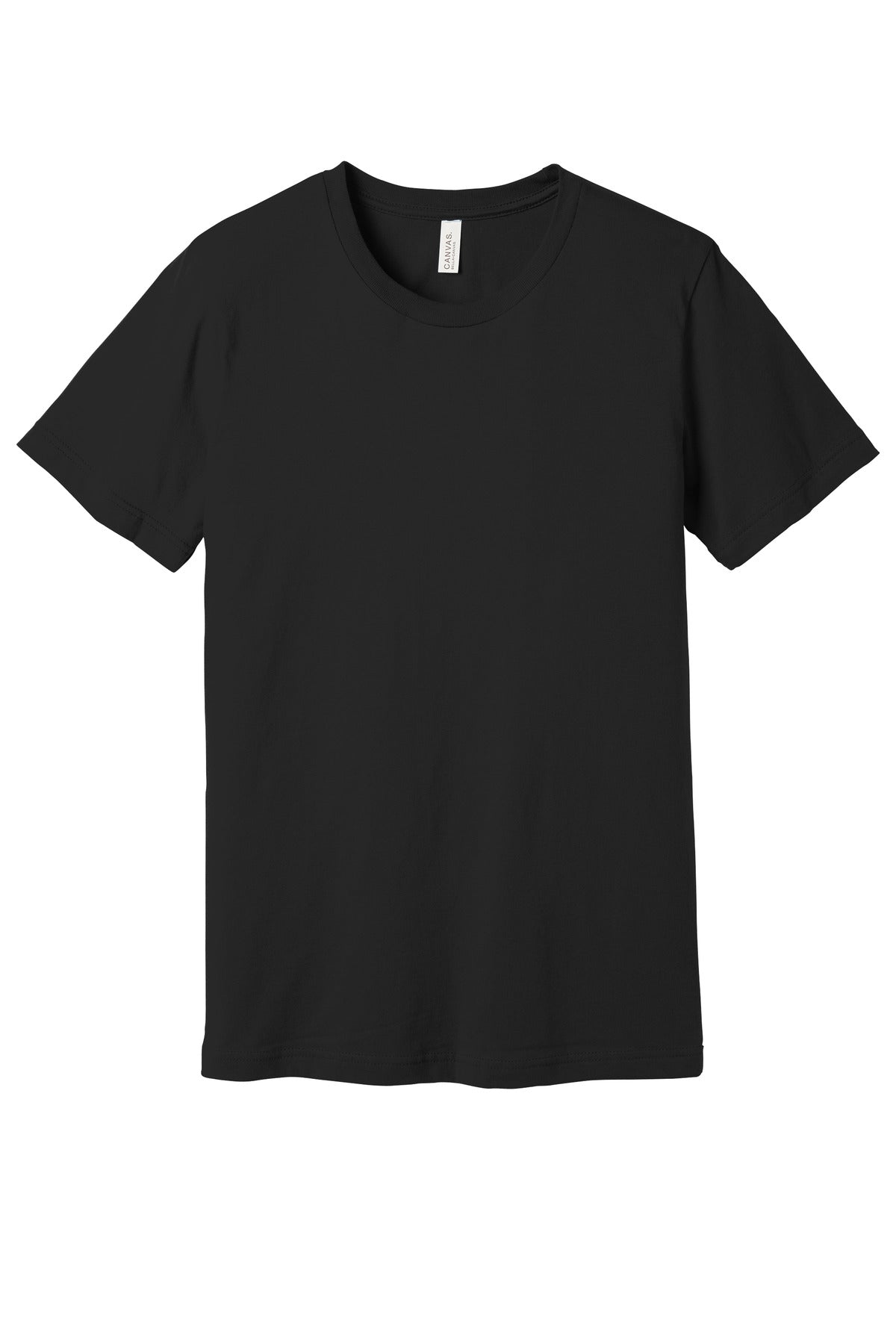 Custom Black Unisex Jersey Tee BC3001, personalized by SanCanDo Swag in Argyle, TX