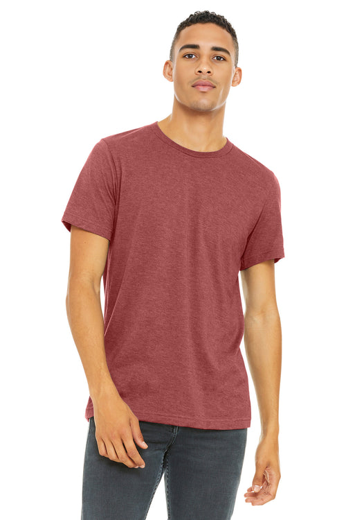 Custom Heather Canvas Red Heather CVC Tee BC3001CVC, personalized by SanCanDo Swag in Argyle, TX