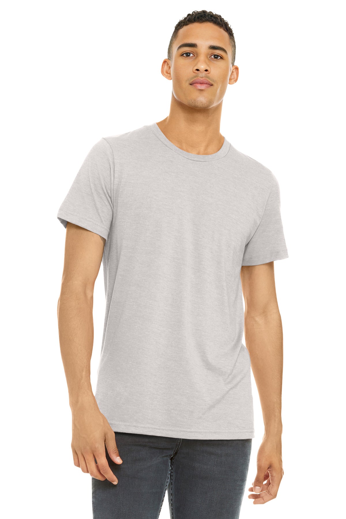 Custom Heather Cool Grey Heather CVC Tee BC3001CVC, personalized by SanCanDo Swag in Argyle, TX