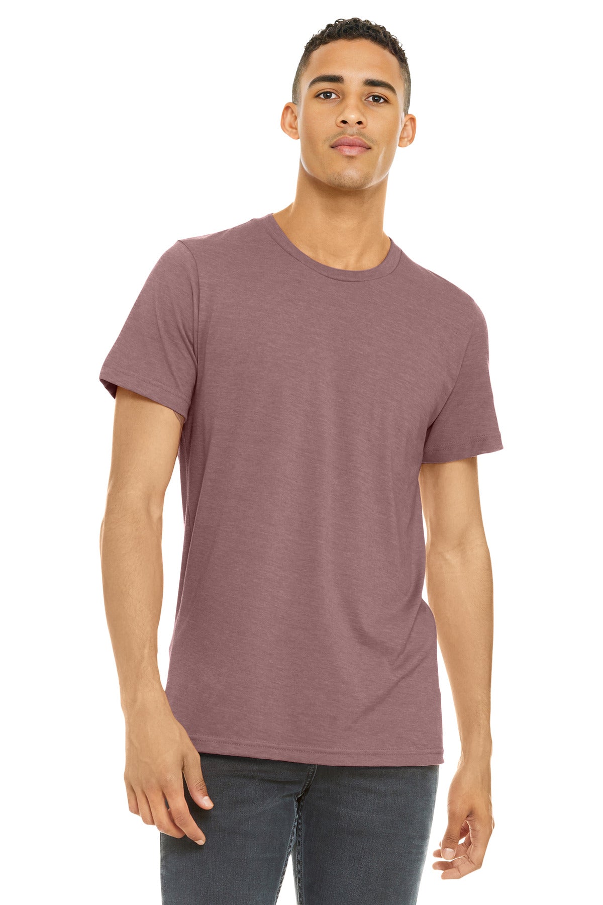 Custom Heather Mauve Heather CVC Tee BC3001CVC, personalized by SanCanDo Swag in Argyle, TX