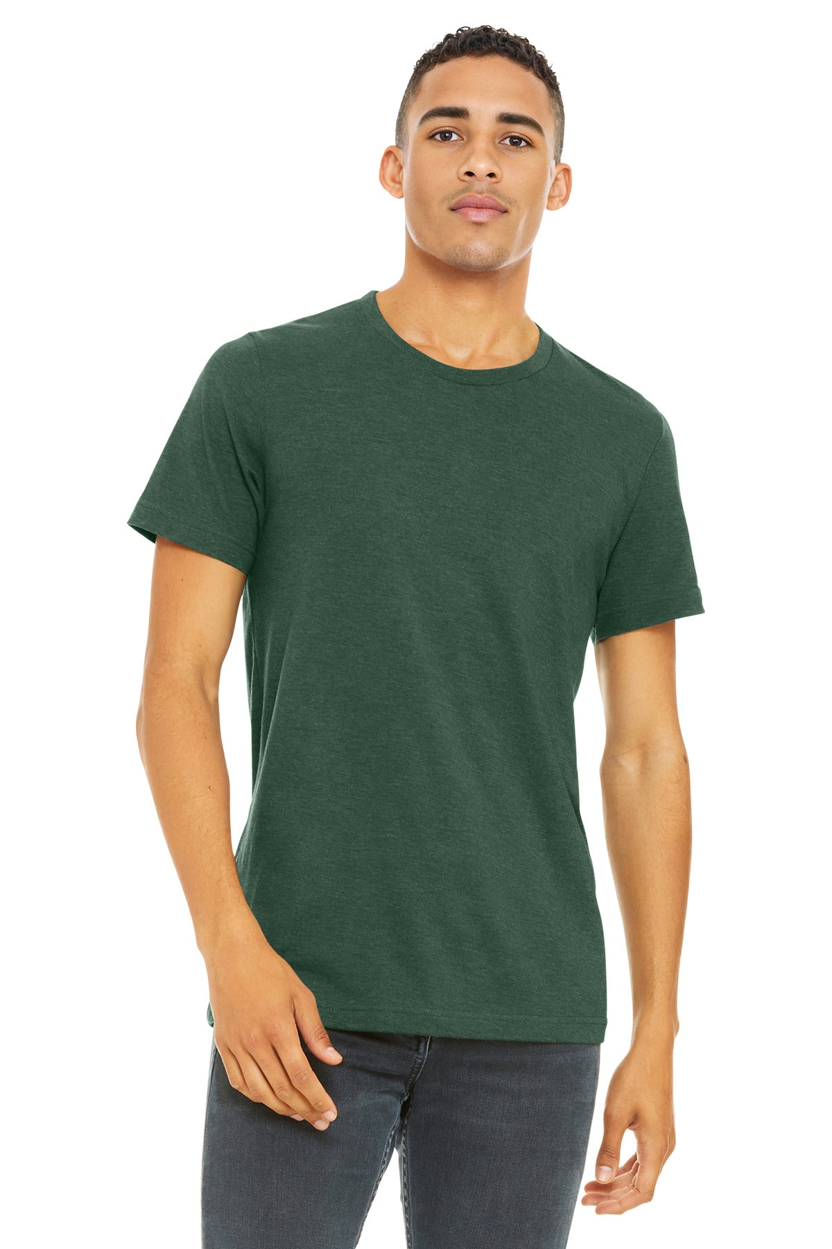 Custom Heather Forest Heather CVC Tee BC3001CVC, personalized by SanCanDo Swag in Argyle, TX