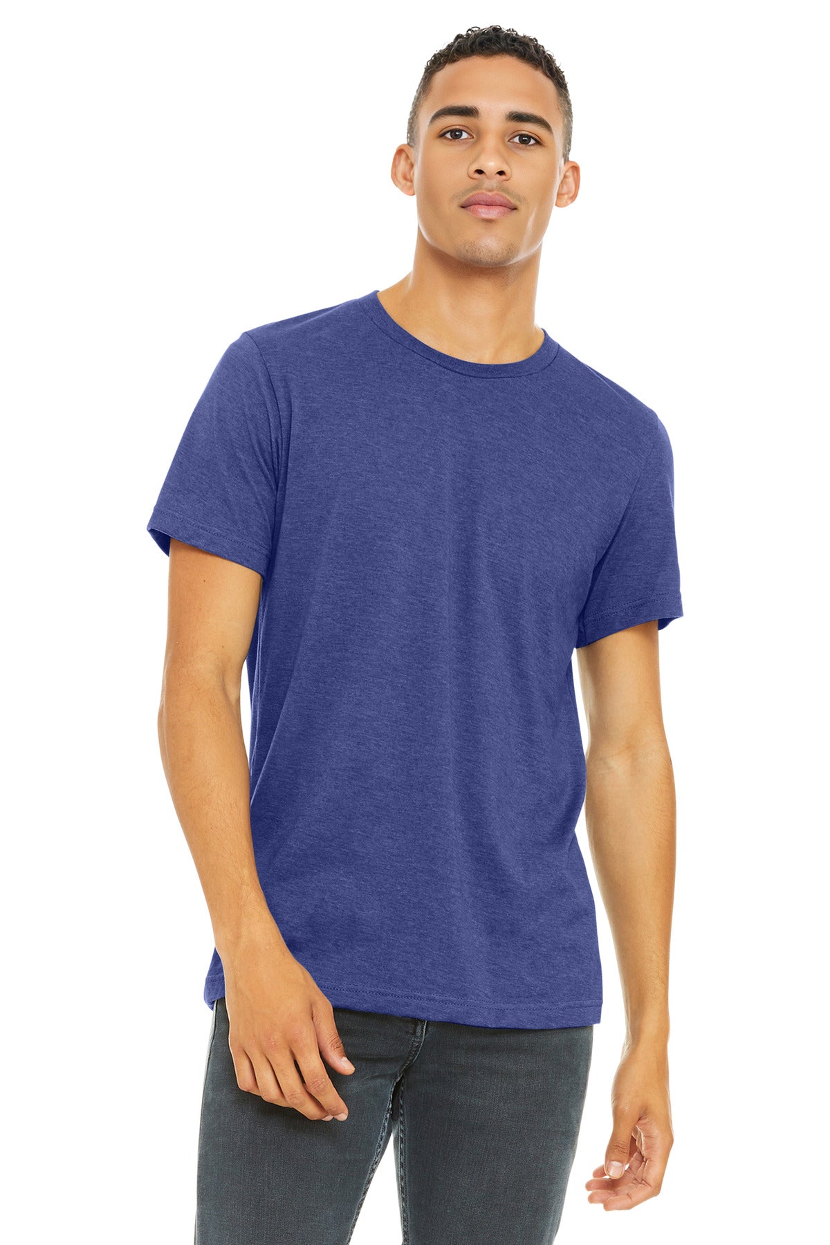Custom Heather Lapis Heather CVC Tee BC3001CVC, personalized by SanCanDo Swag in Argyle, TX