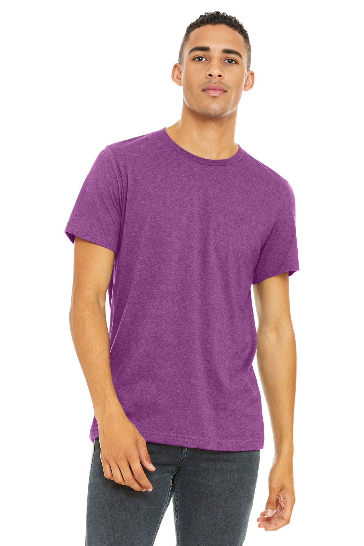 Custom Heather Magenta Heather CVC Tee BC3001CVC, personalized by SanCanDo Swag in Argyle, TX