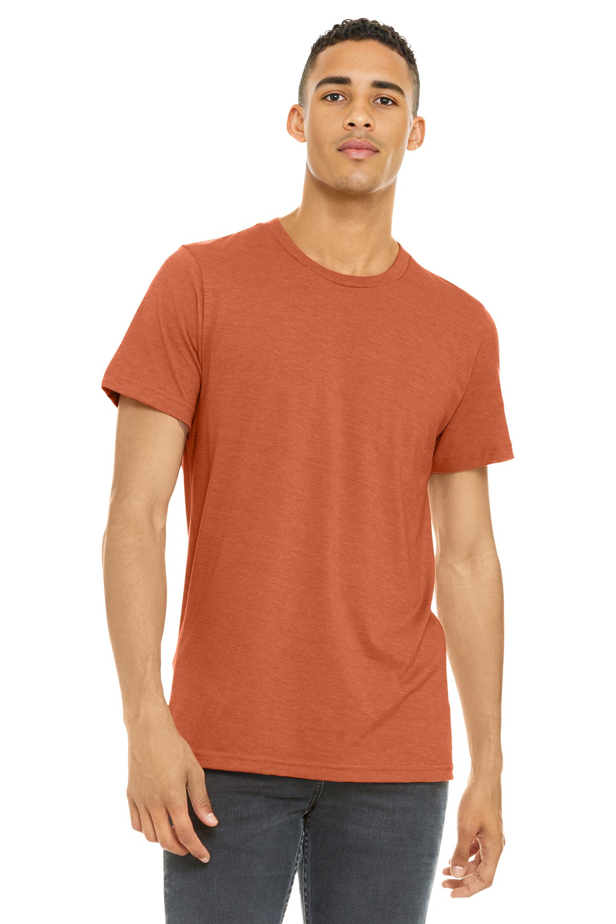 Custom Heather Orange Heather CVC Tee BC3001CVC, personalized by SanCanDo Swag in Argyle, TX