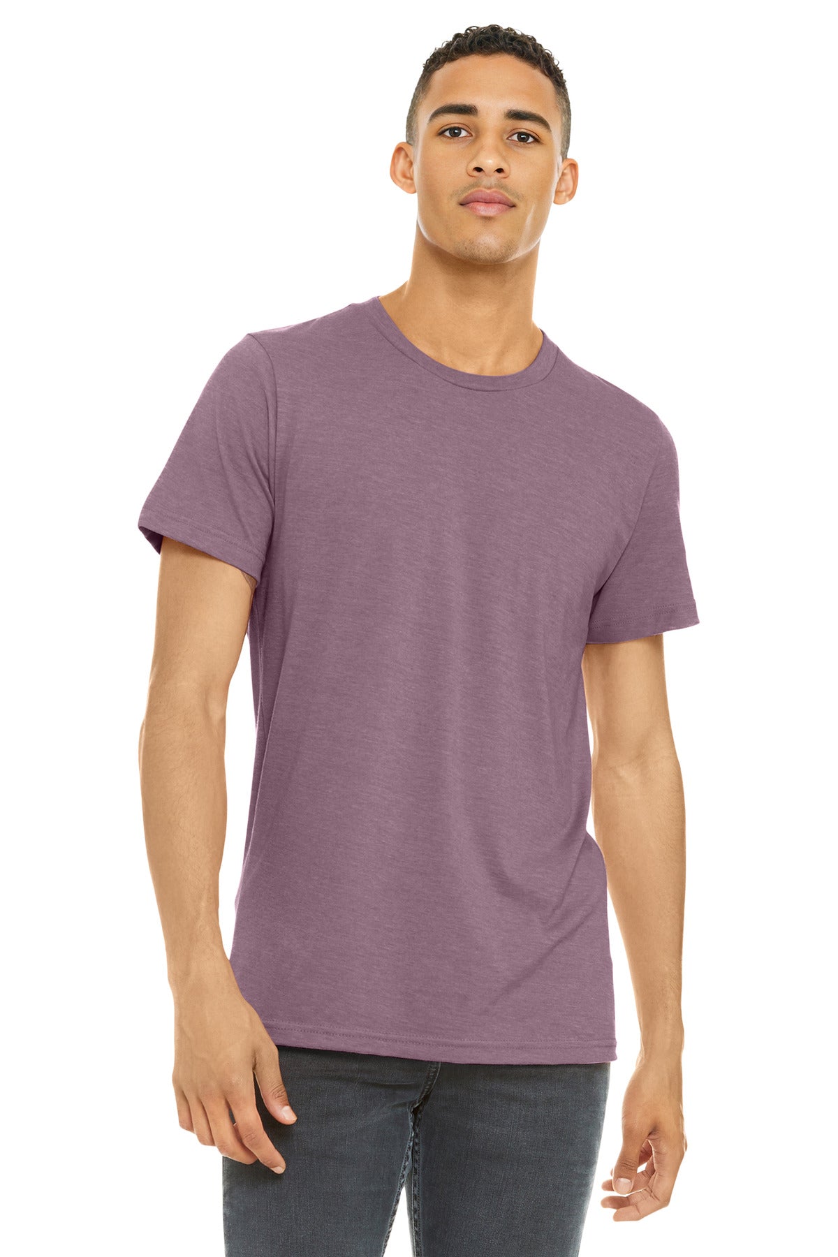 Custom Heather Orchid Heather CVC Tee BC3001CVC, personalized by SanCanDo Swag in Argyle, TX