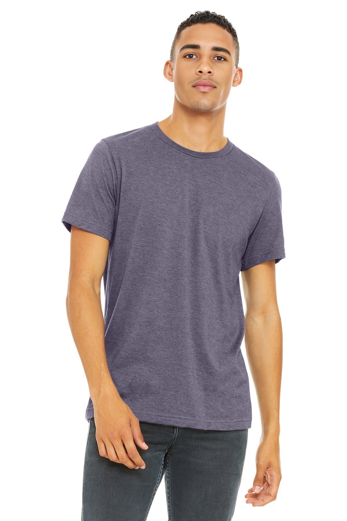 Custom Heather Purple Heather CVC Tee BC3001CVC, personalized by SanCanDo Swag in Argyle, TX
