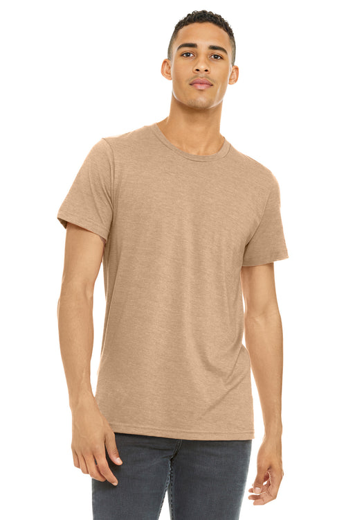 Custom Heather Sand Dune Heather CVC Tee BC3001CVC, personalized by SanCanDo Swag in Argyle, TX