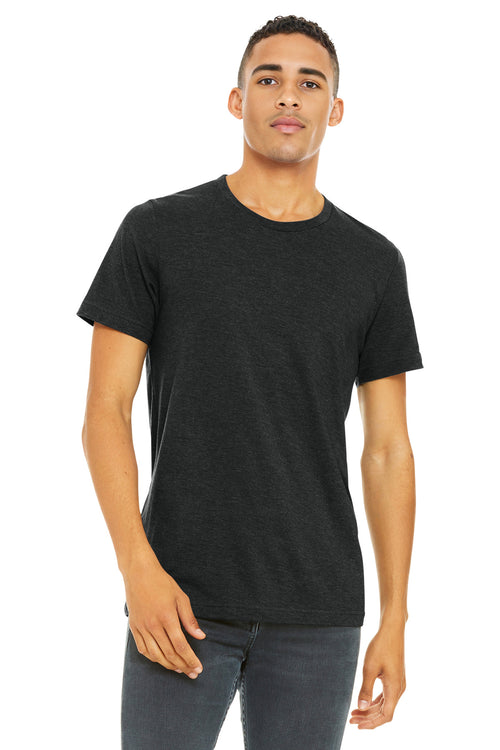 Custom Black Heather Heather CVC Tee BC3001CVC, personalized by SanCanDo Swag in Argyle, TX