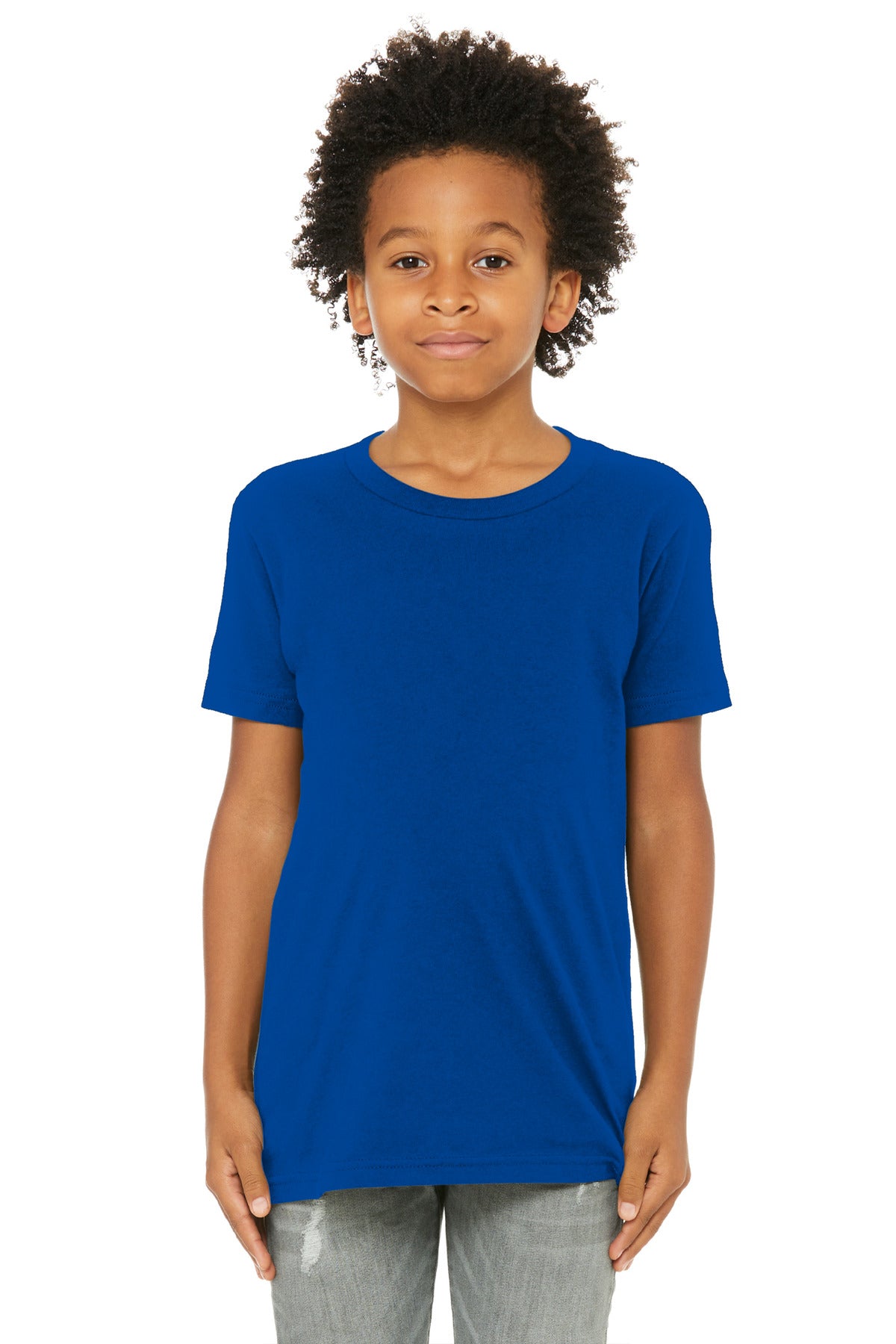 Custom True Royal Youth Jersey Tee BC3001Y, personalized by SanCanDo Swag in Argyle, TX
