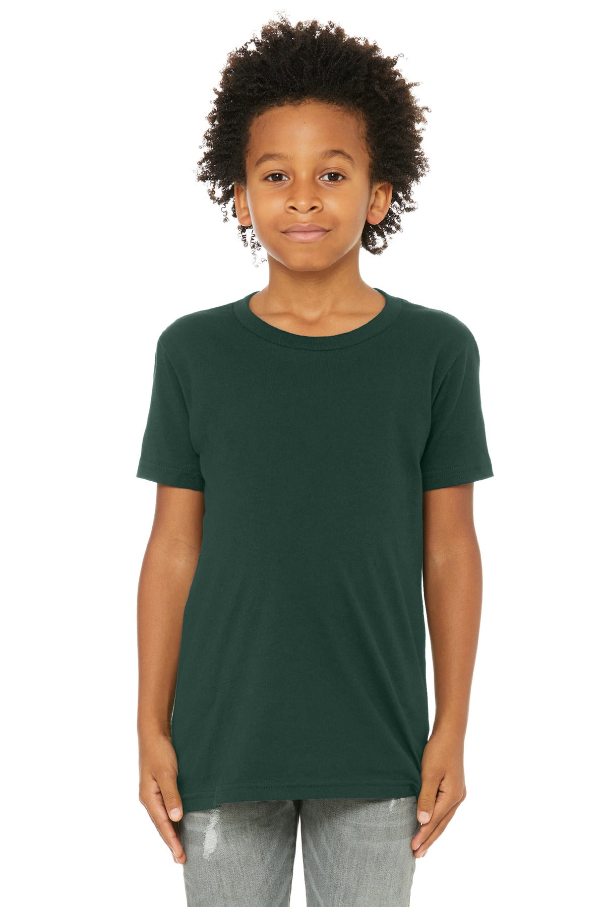 Custom Forest Youth Jersey Tee BC3001Y, personalized by SanCanDo Swag in Argyle, TX