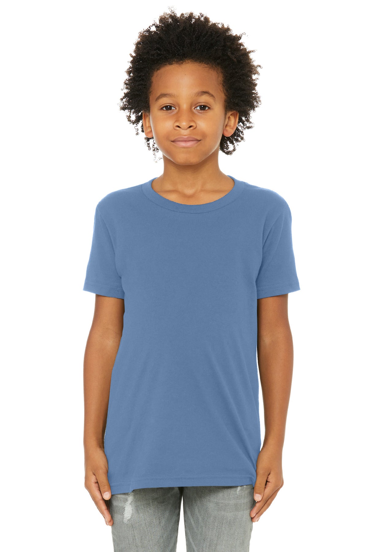 Custom Lavender Blue Youth Jersey Tee BC3001Y, personalized by SanCanDo Swag in Argyle, TX