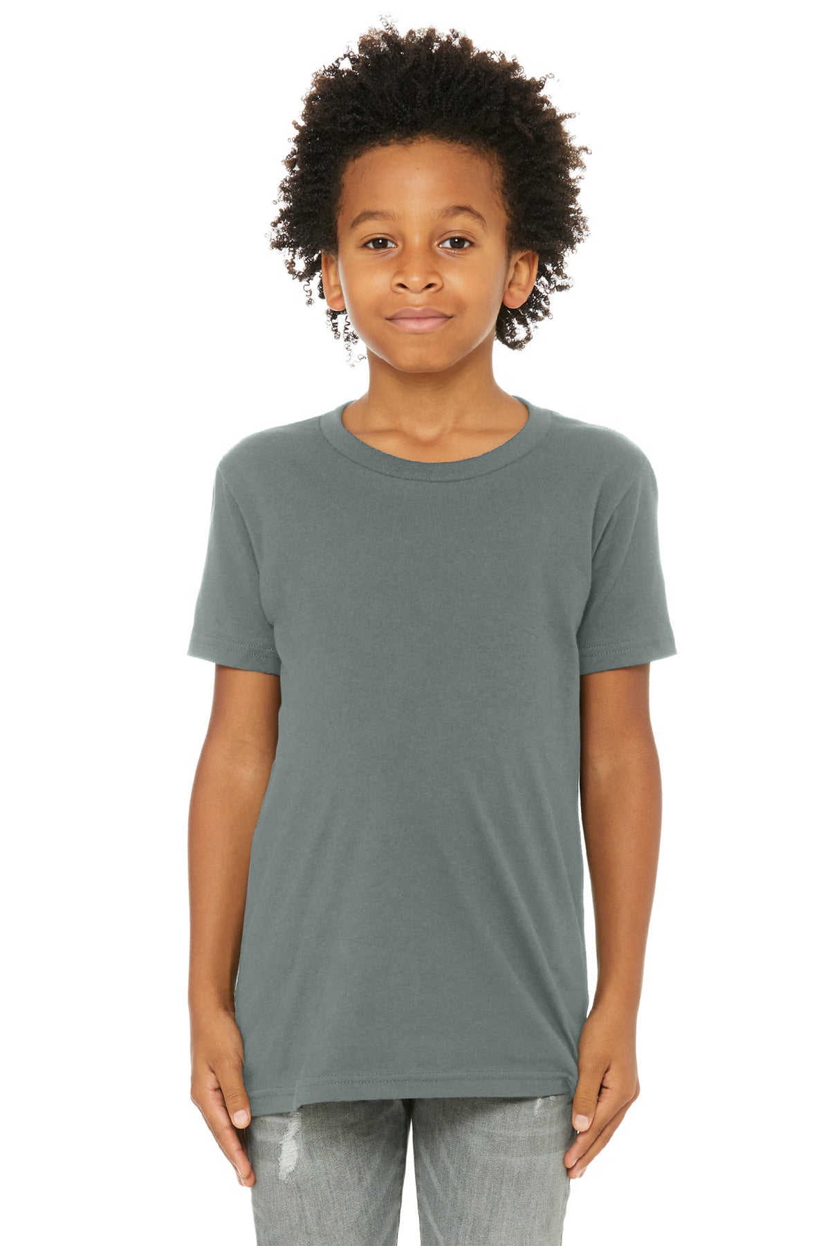 Custom Blue Storm Youth Jersey Tee BC3001Y, personalized by SanCanDo Swag in Argyle, TX