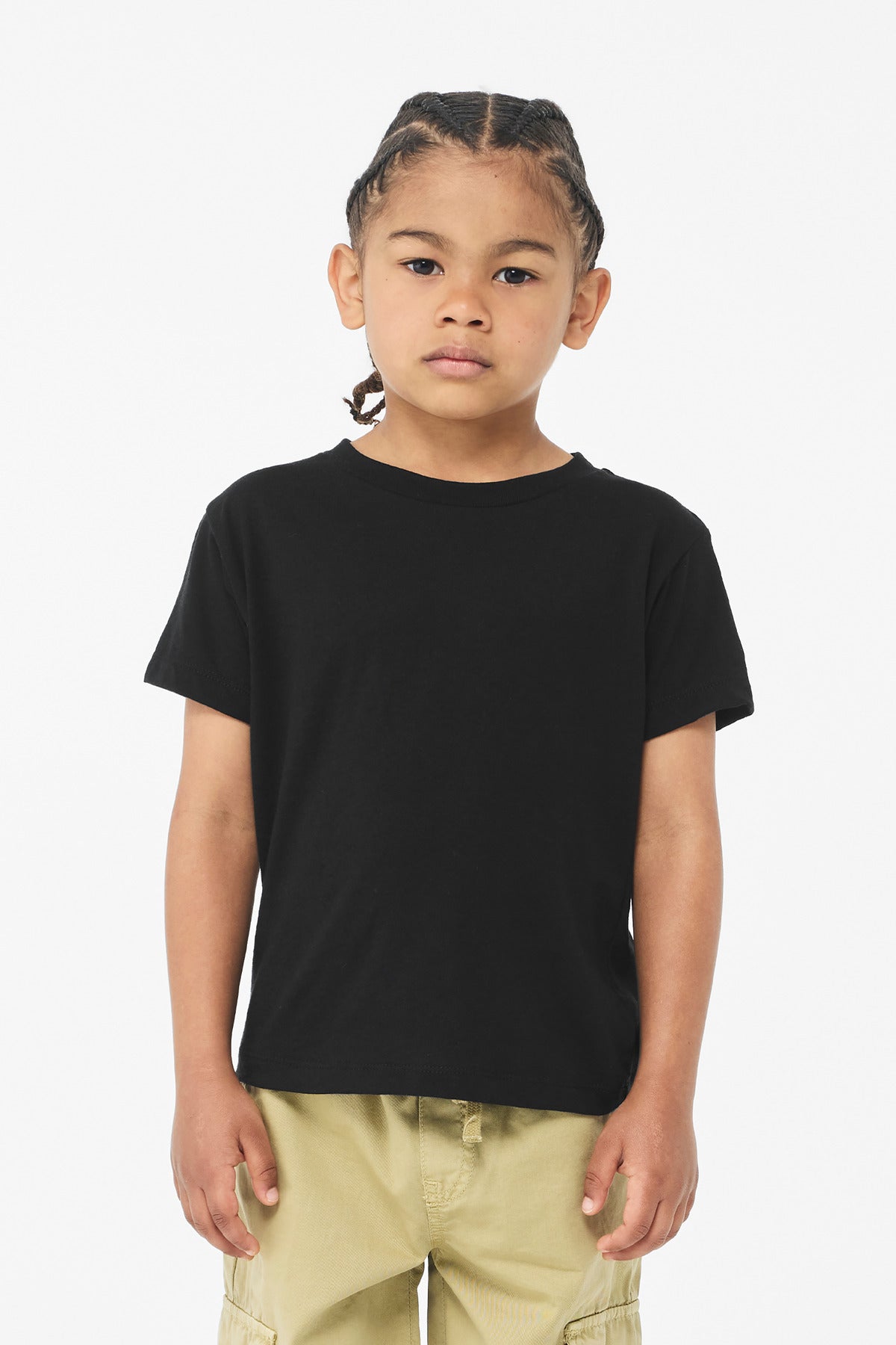 Custom Solid Black Blend Youth Heather CVC Tee BC3001YCVC, personalized by SanCanDo Swag in Argyle, TX
