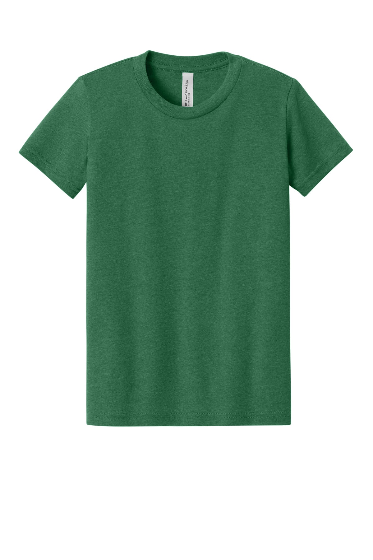 Custom Heather Grass Green Youth Heather CVC Tee BC3001YCVC, personalized by SanCanDo Swag in Argyle, TX