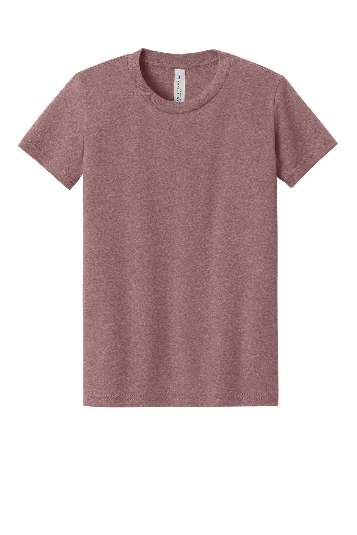 Custom Heather Mauve Youth Heather CVC Tee BC3001YCVC, personalized by SanCanDo Swag in Argyle, TX