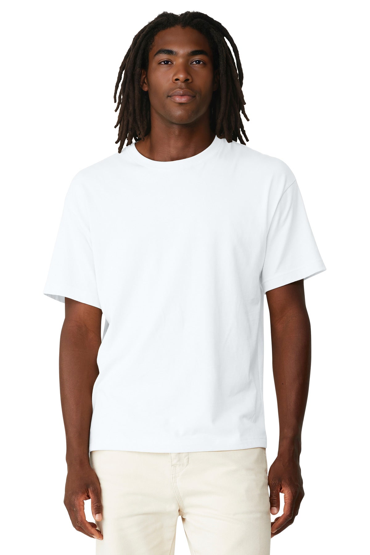 Custom White Unisex 6-Ounce Heavyweight Tee BC3010, personalized by SanCanDo Swag in Argyle, TX