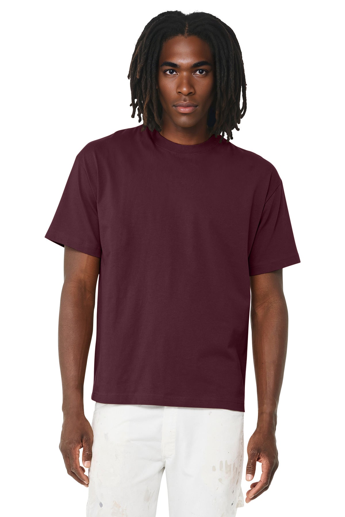 Custom Maroon Unisex 6-Ounce Heavyweight Tee BC3010, personalized by SanCanDo Swag in Argyle, TX