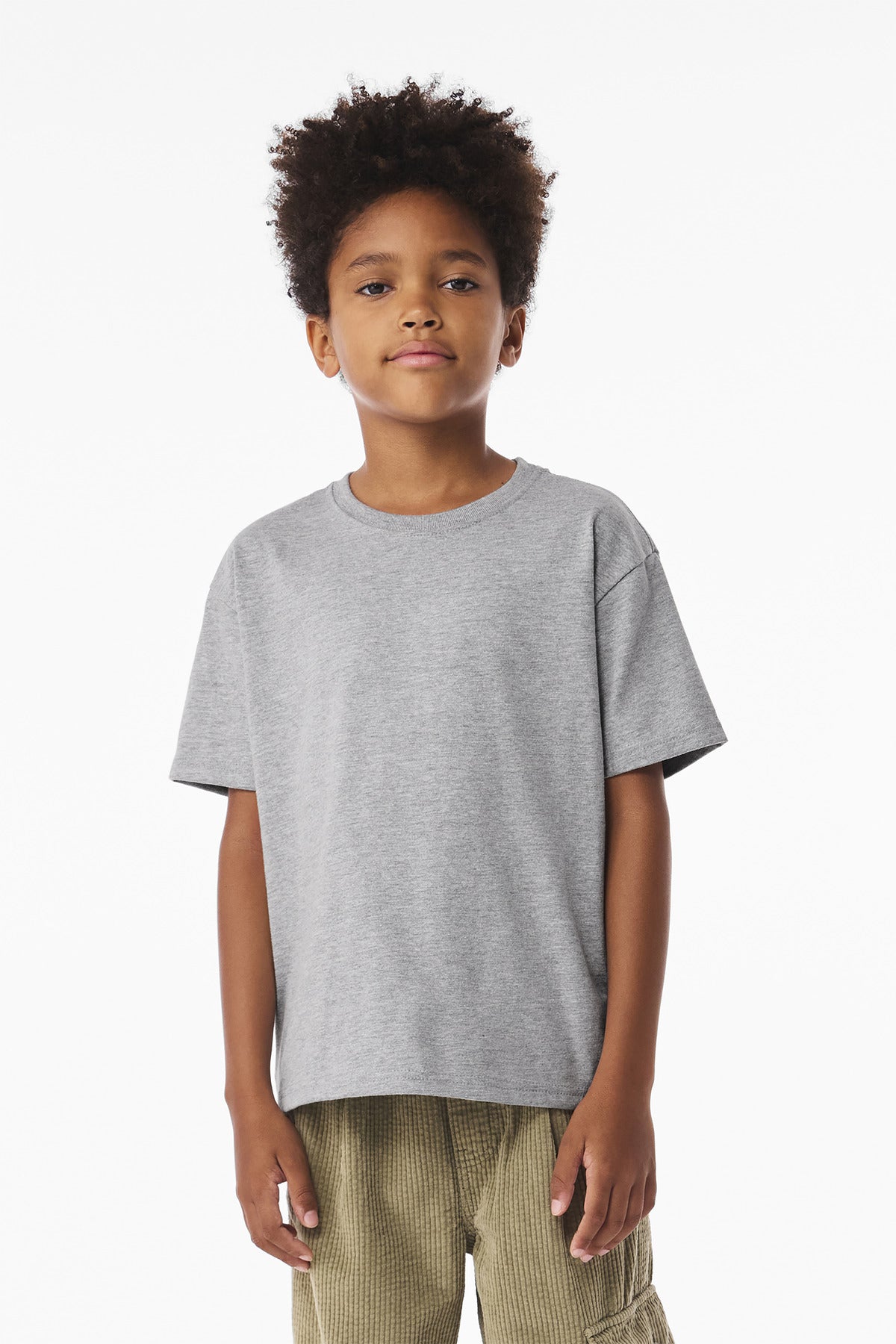 Custom Athletic Heather Youth 6-Ounce Heavyweight Tee BC3010Y, personalized by SanCanDo Swag in Argyle, TX