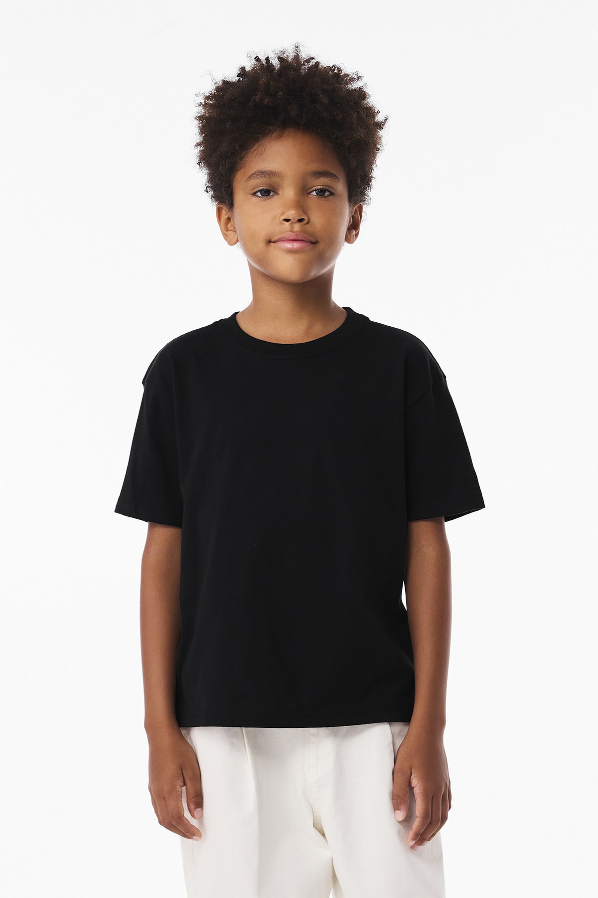 Custom Black Youth 6-Ounce Heavyweight Tee BC3010Y, personalized by SanCanDo Swag in Argyle, TX