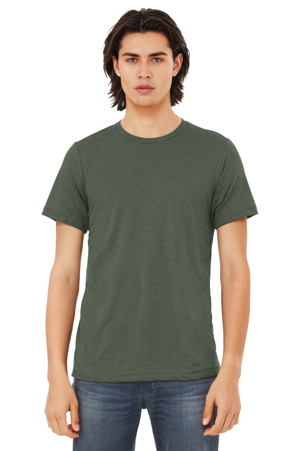 Custom Military Green Triblend Triblend Tee BC3413, personalized by SanCanDo Swag in Argyle, TX