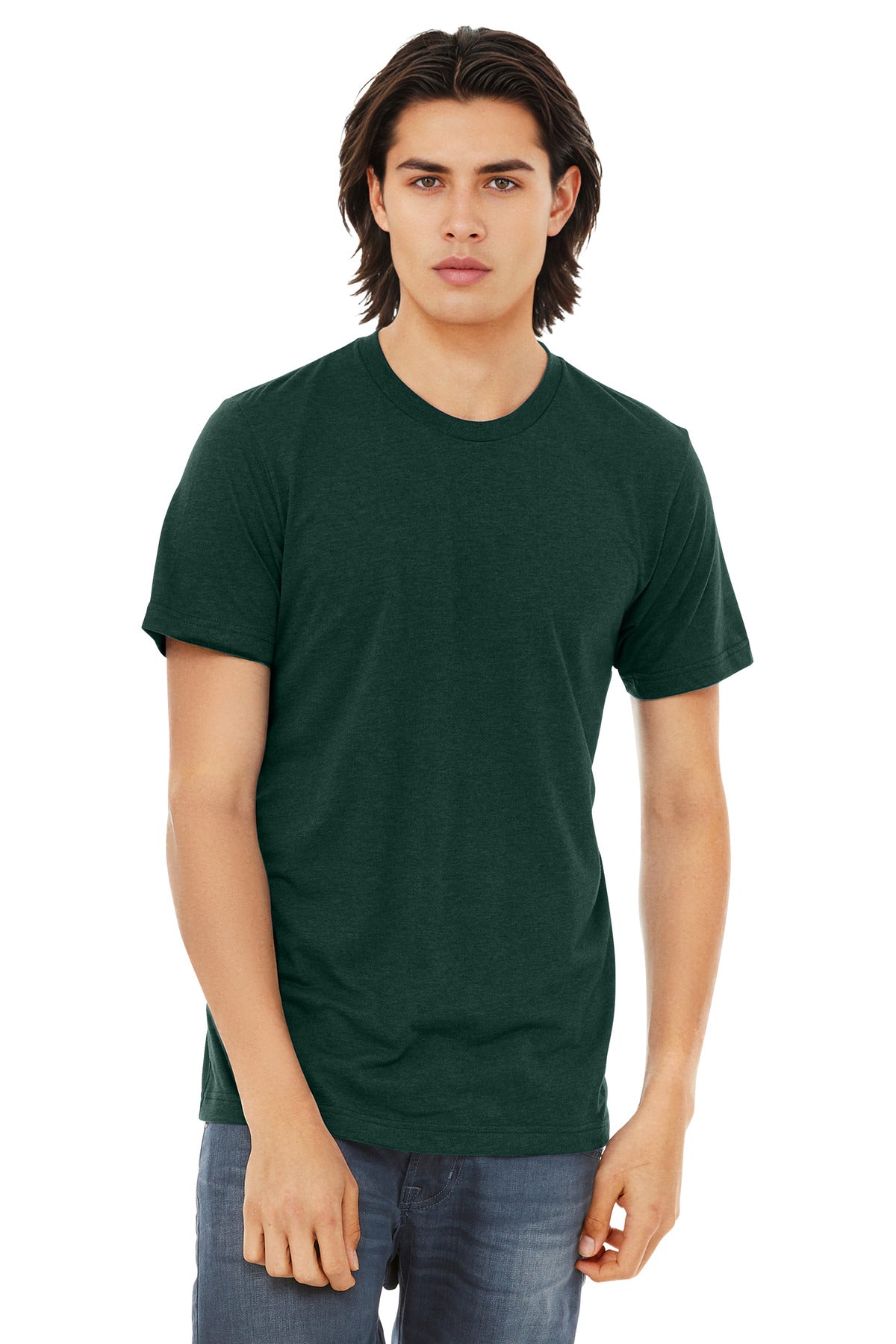 Custom Emerald Triblend Triblend Tee BC3413, personalized by SanCanDo Swag in Argyle, TX