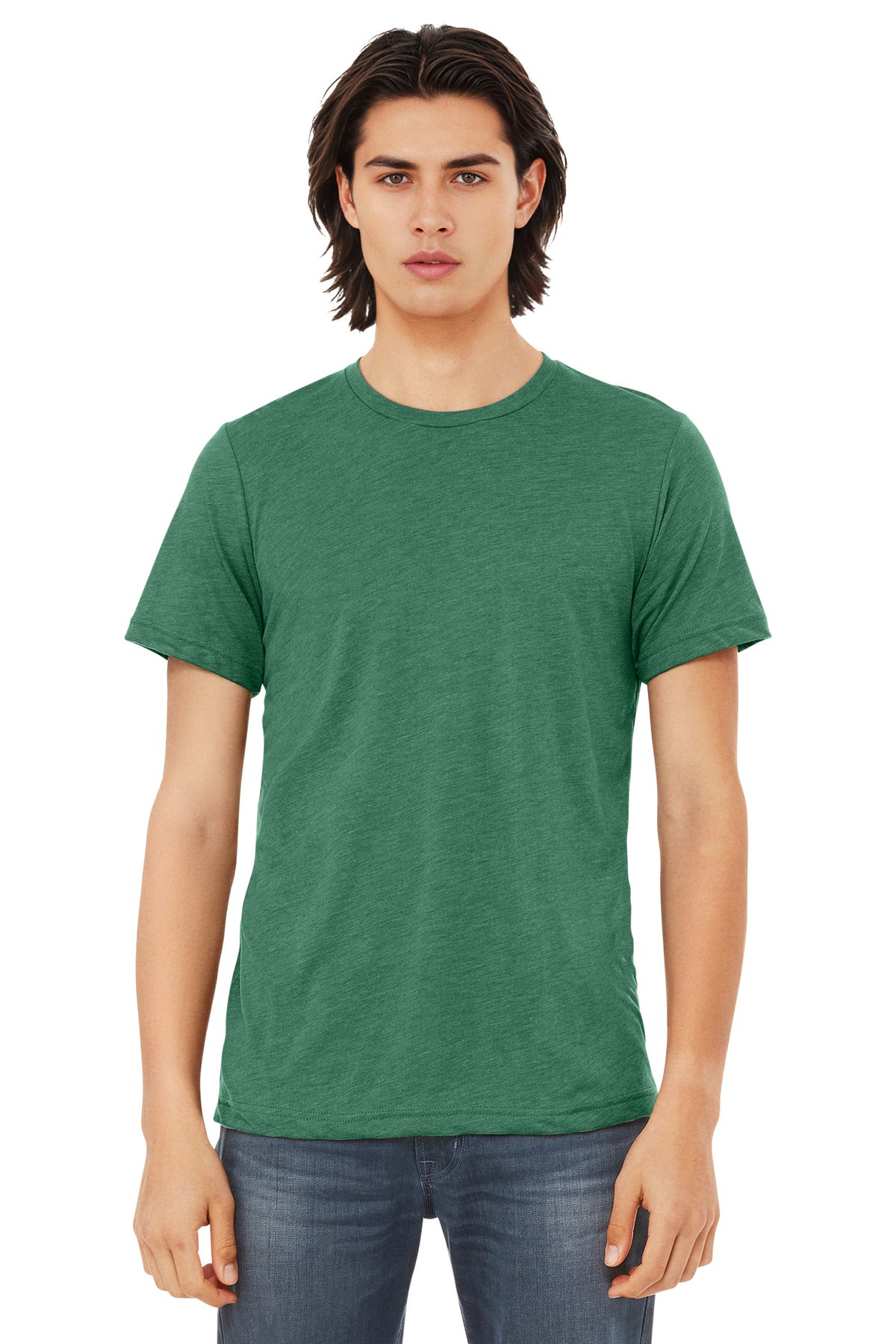 Custom Grass Green Triblend Triblend Tee BC3413, personalized by SanCanDo Swag in Argyle, TX