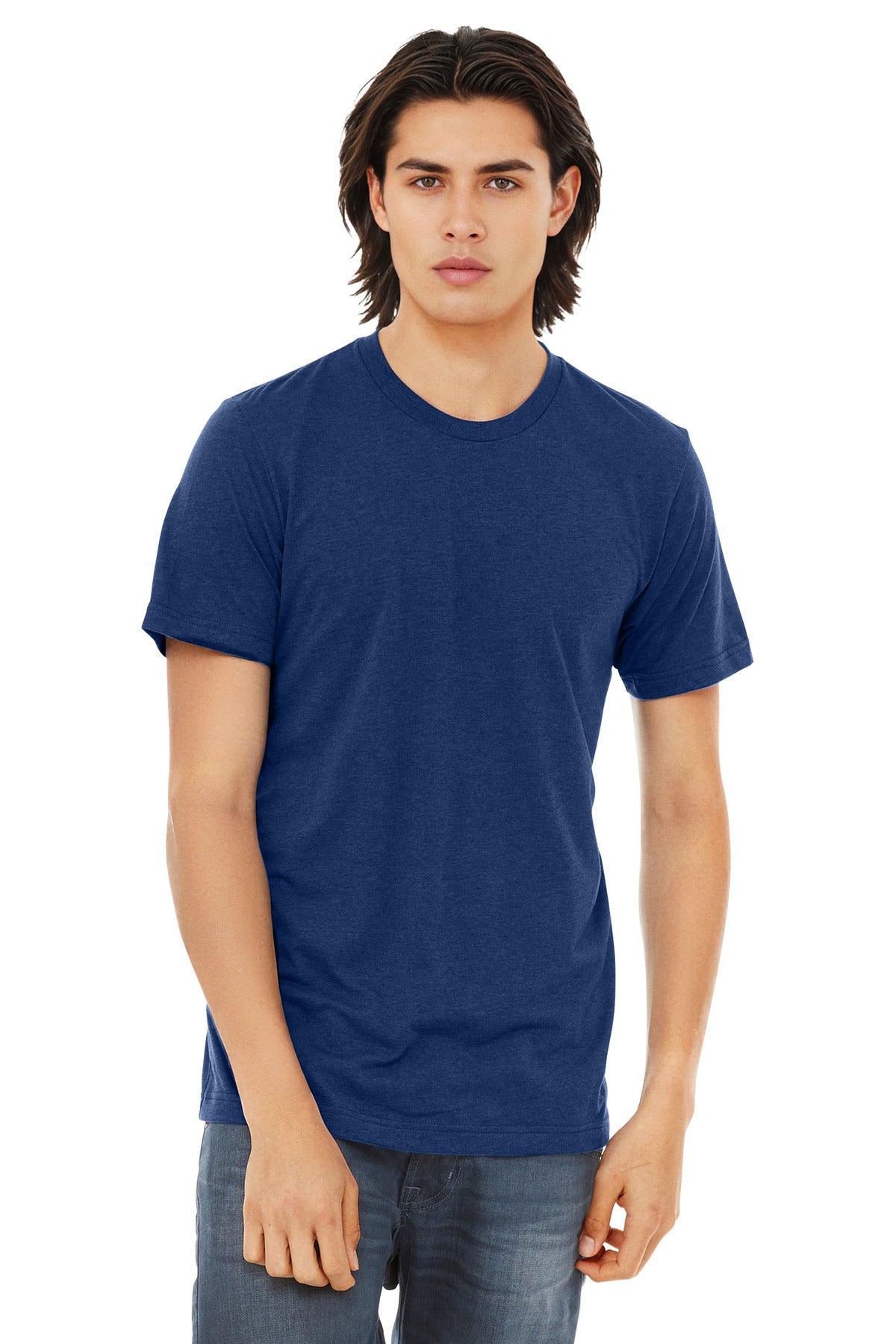 Custom Navy Triblend Triblend Tee BC3413, personalized by SanCanDo Swag in Argyle, TX