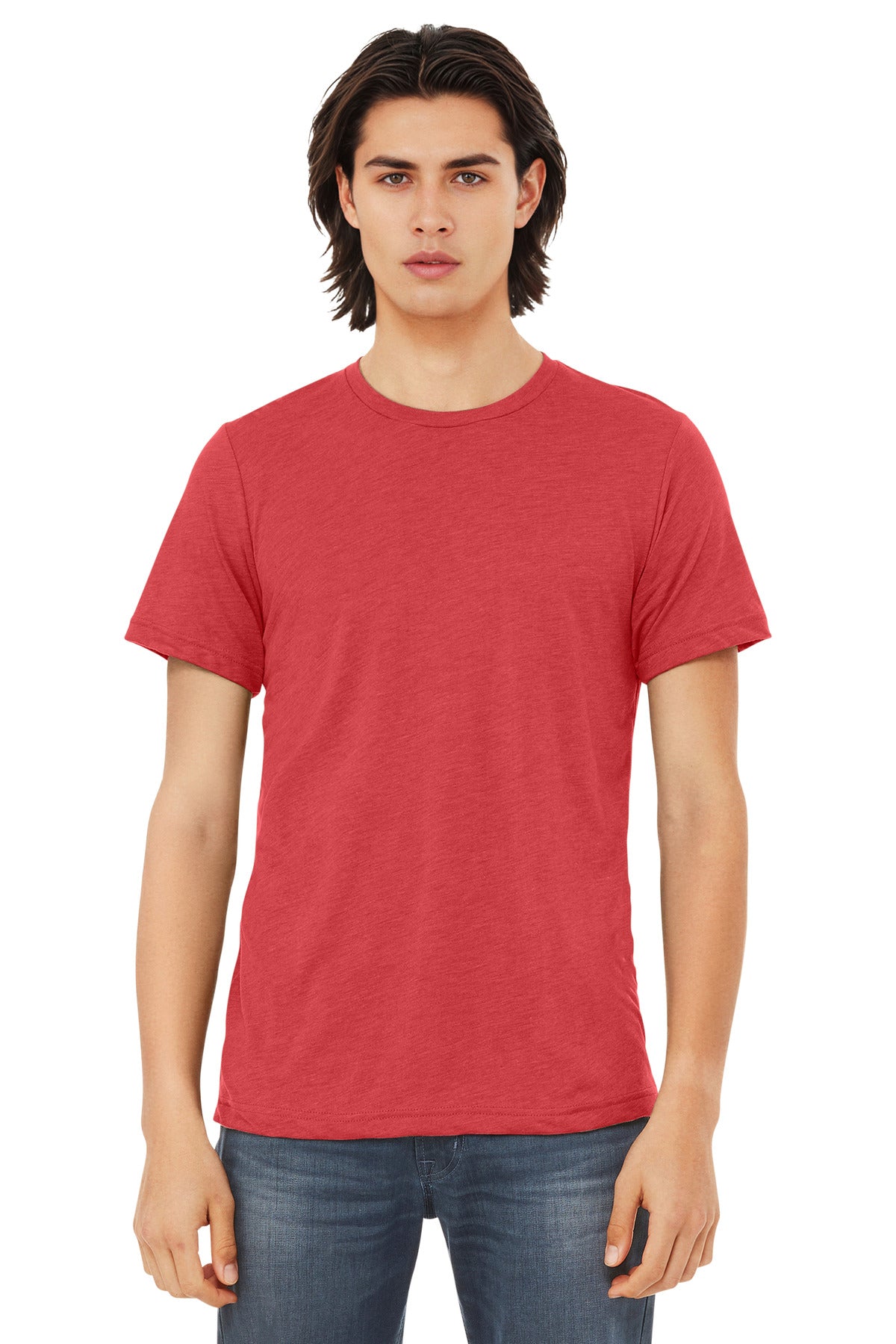 Custom Red Triblend Triblend Tee BC3413, personalized by SanCanDo Swag in Argyle, TX