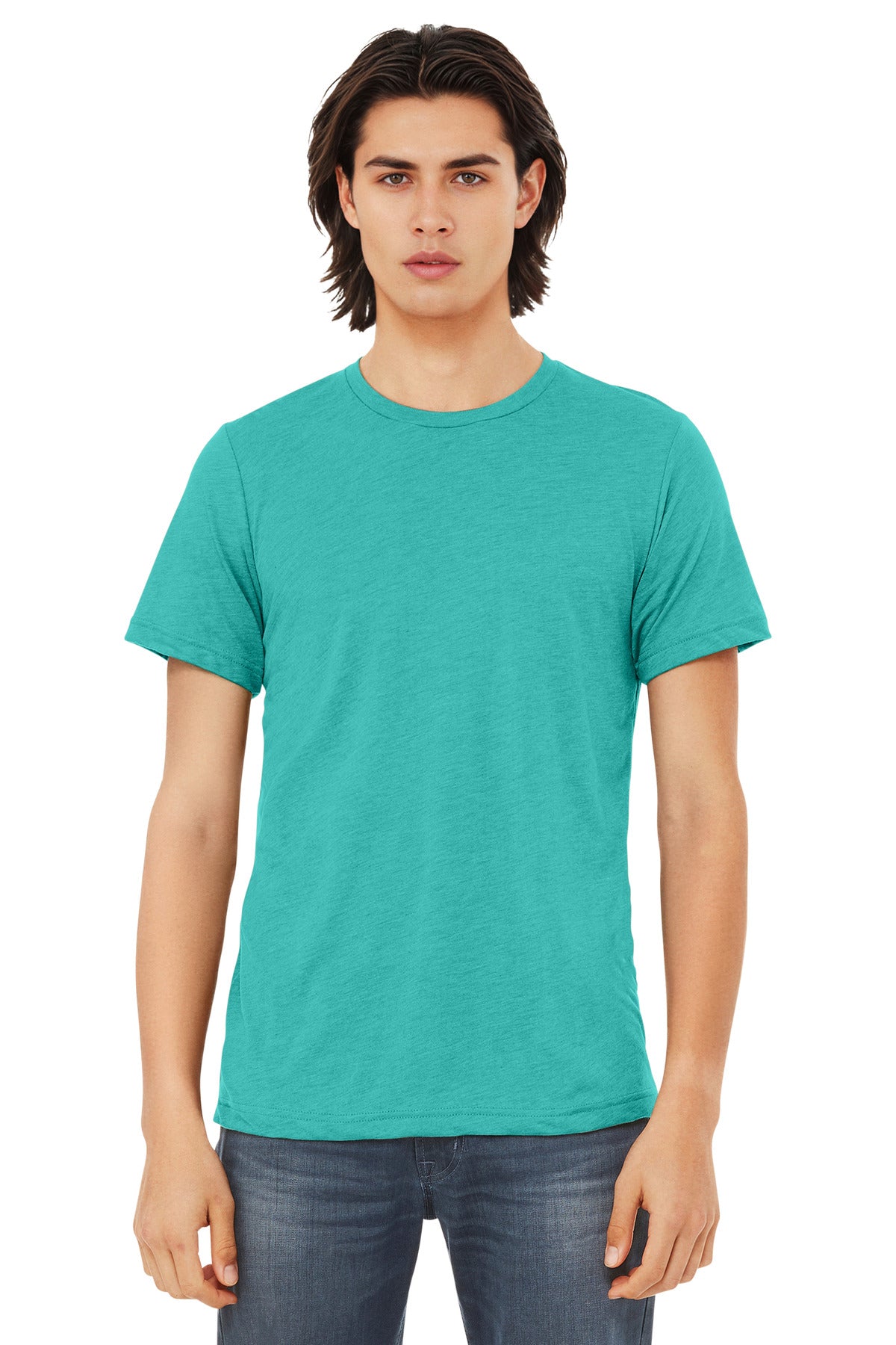 Custom Sea Green Triblend Triblend Tee BC3413, personalized by SanCanDo Swag in Argyle, TX