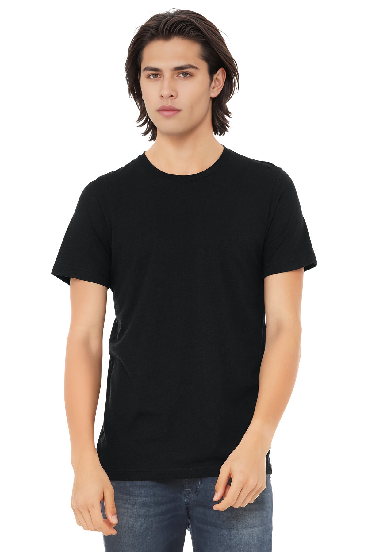 Custom Solid Black Triblend Triblend Tee BC3413, personalized by SanCanDo Swag in Argyle, TX