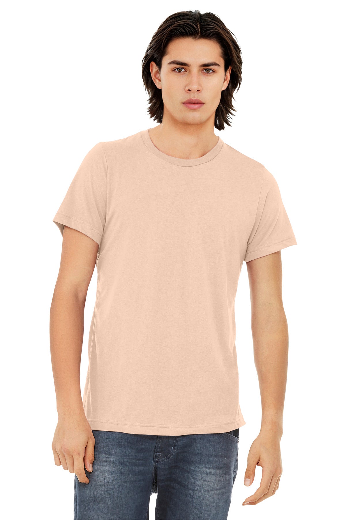 Custom Peach Triblend Triblend Tee BC3413, personalized by SanCanDo Swag in Argyle, TX