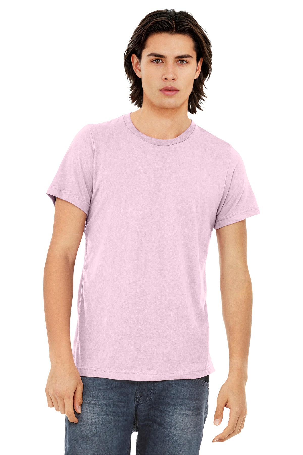 Custom Pink Triblend Triblend Tee BC3413, personalized by SanCanDo Swag in Argyle, TX