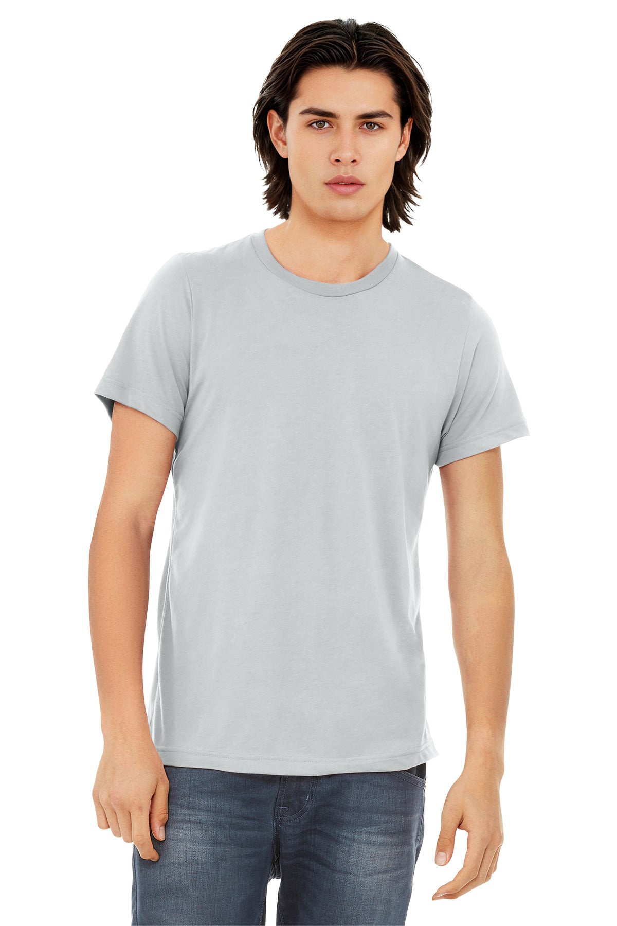 Custom Solid Silver Triblend Triblend Tee BC3413, personalized by SanCanDo Swag in Argyle, TX