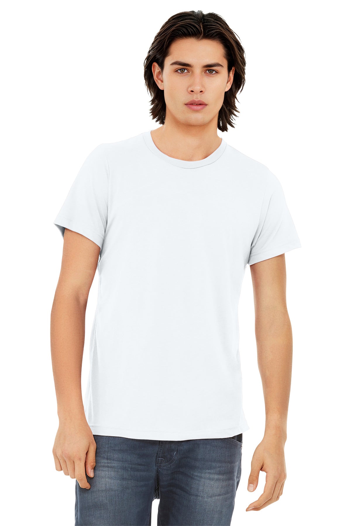 Custom Solid White Triblend Triblend Tee BC3413, personalized by SanCanDo Swag in Argyle, TX