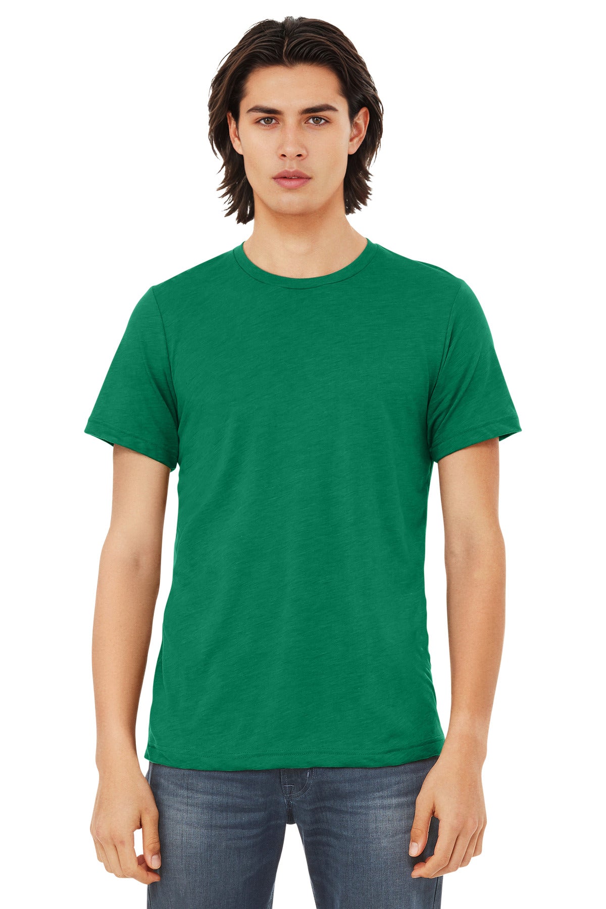Custom Solid Kelly Triblend Triblend Tee BC3413, personalized by SanCanDo Swag in Argyle, TX