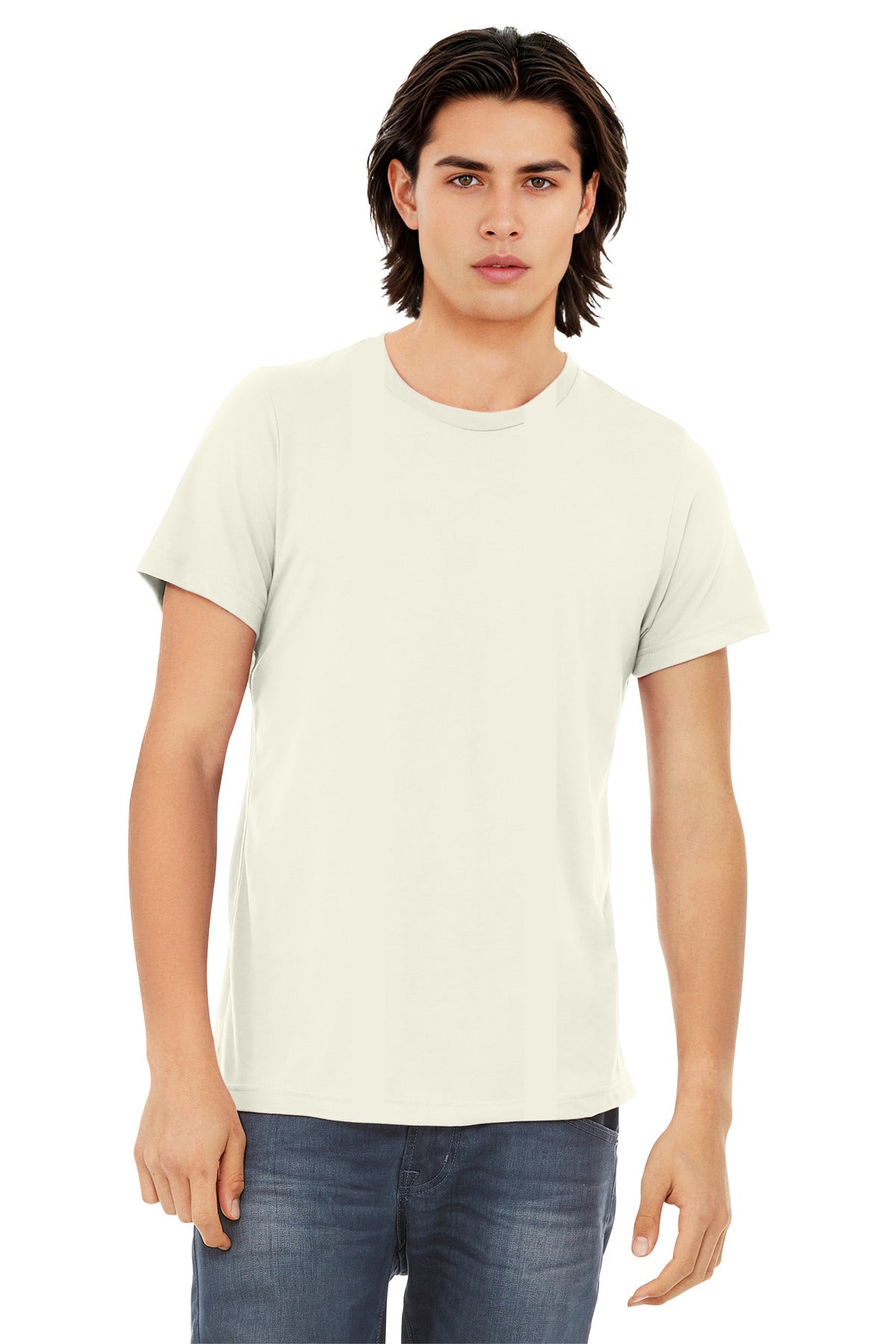 Custom Solid Natural Triblend Triblend Tee BC3413, personalized by SanCanDo Swag in Argyle, TX