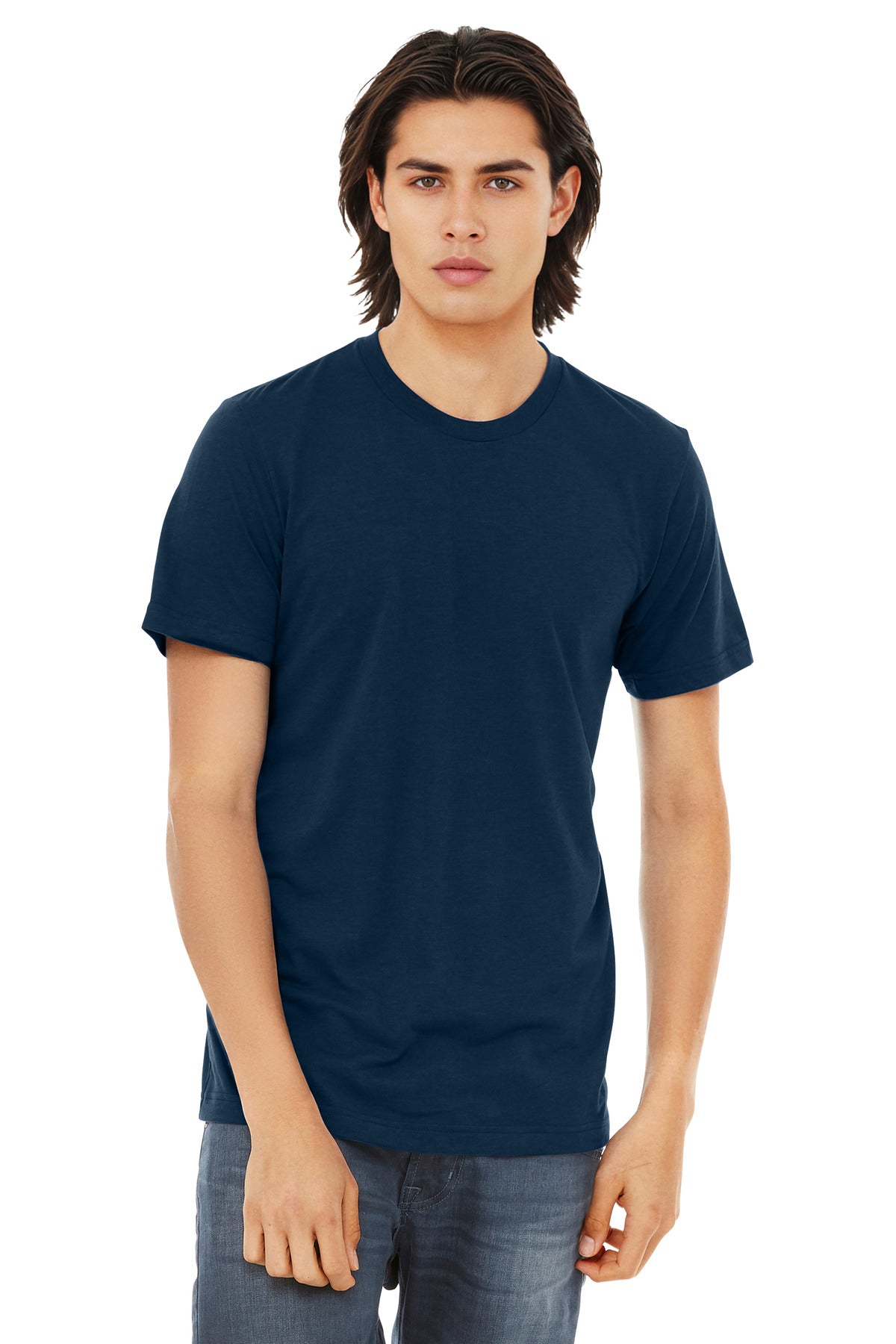 Custom Solid Navy Triblend Triblend Tee BC3413, personalized by SanCanDo Swag in Argyle, TX