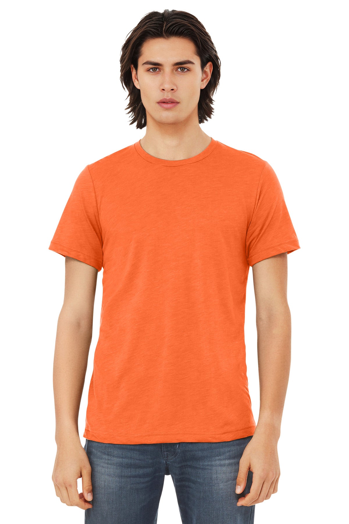 Custom Solid Orange Triblend Triblend Tee BC3413, personalized by SanCanDo Swag in Argyle, TX