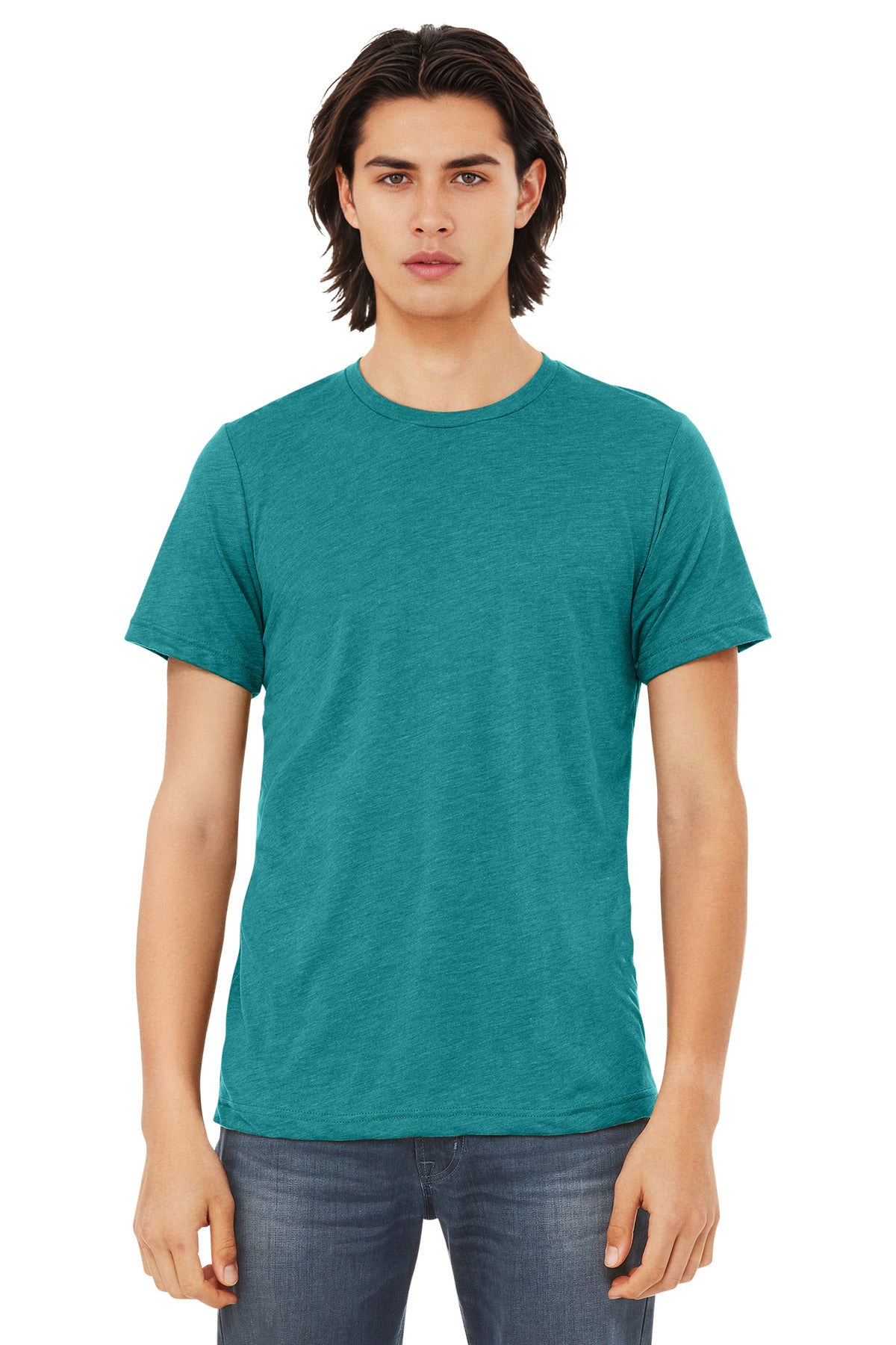 Custom Teal Triblend Triblend Tee BC3413, personalized by SanCanDo Swag in Argyle, TX
