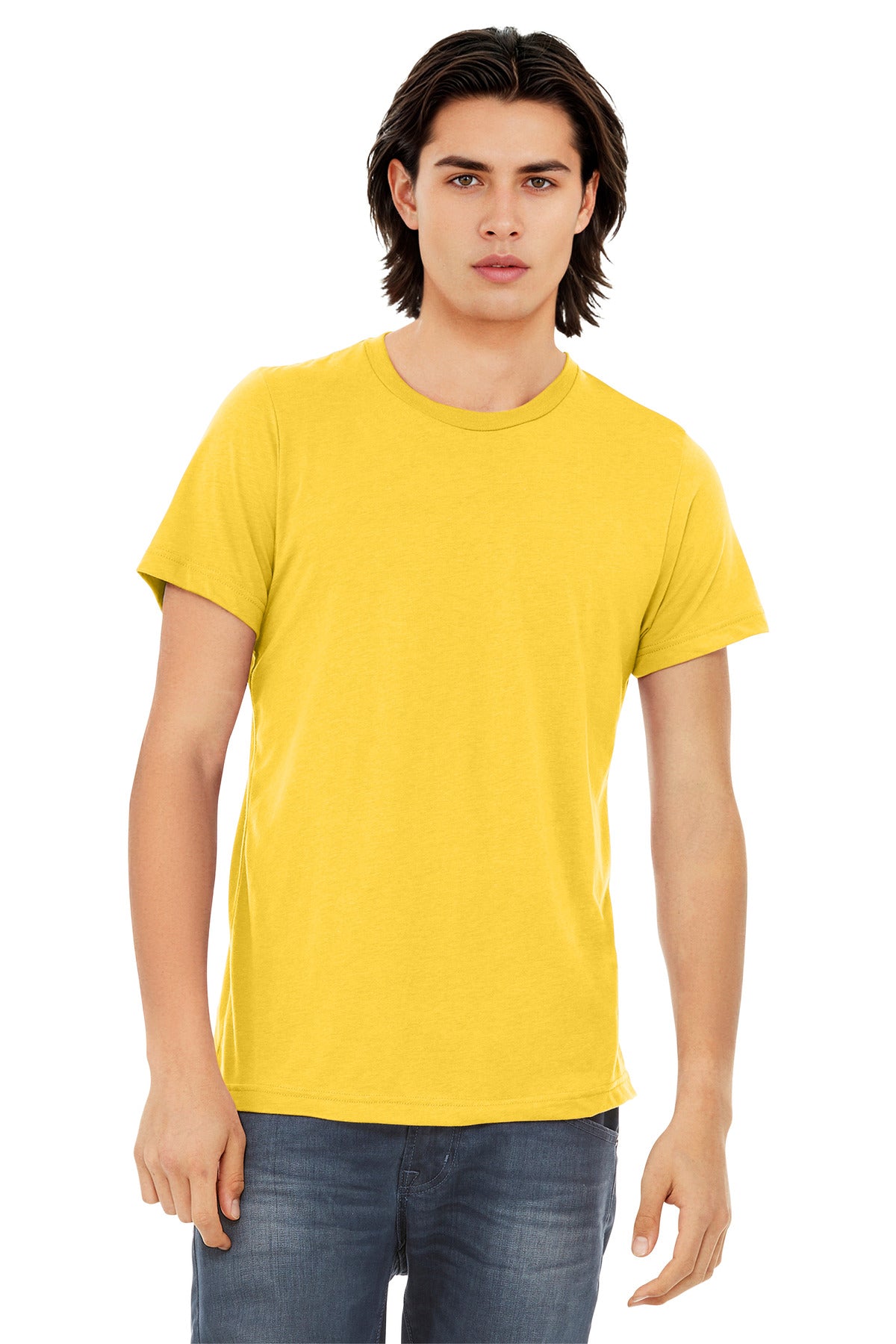 Custom Yellow Gold Triblend Triblend Tee BC3413, personalized by SanCanDo Swag in Argyle, TX