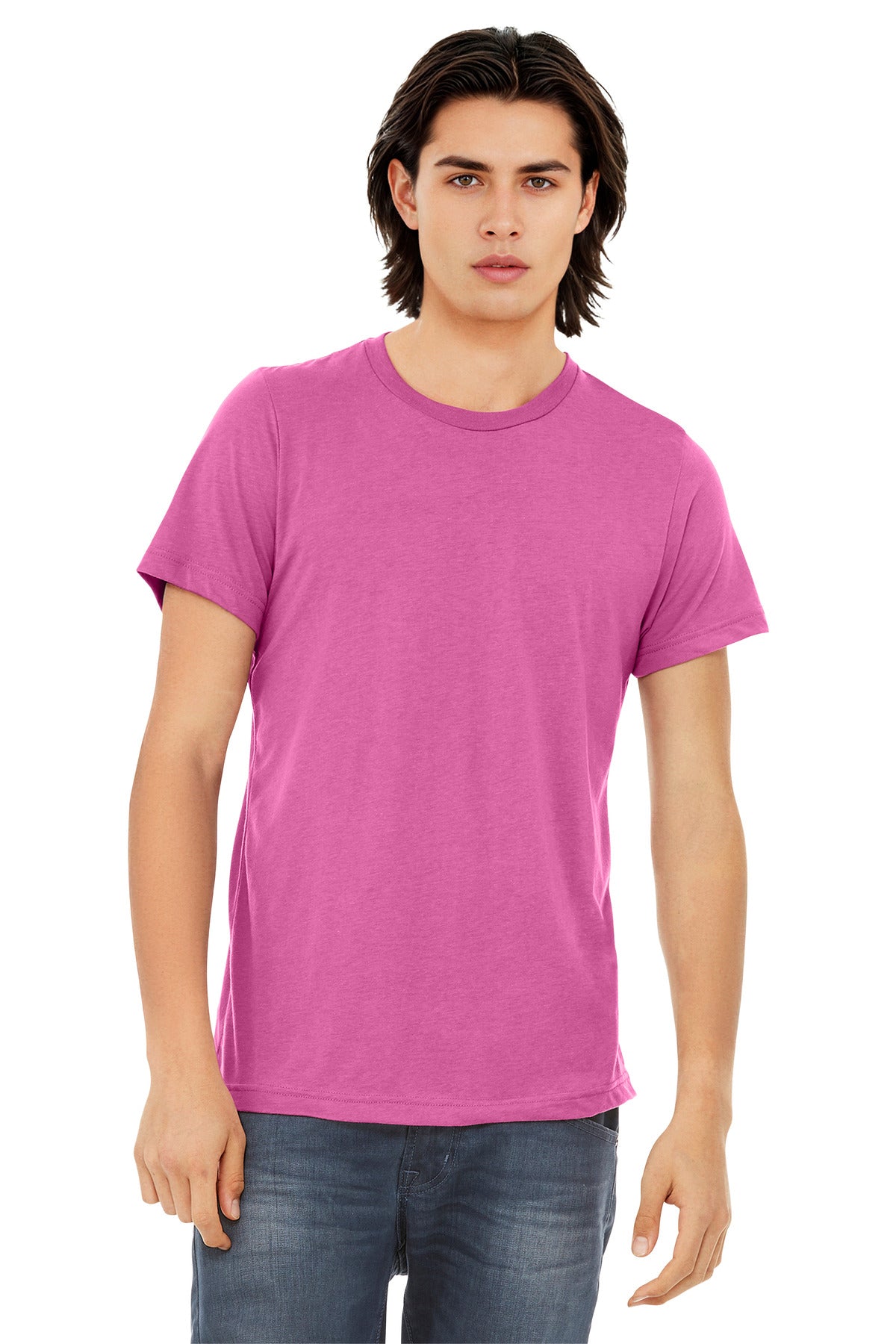 Custom Charity Pink Triblend Triblend Tee BC3413, personalized by SanCanDo Swag in Argyle, TX
