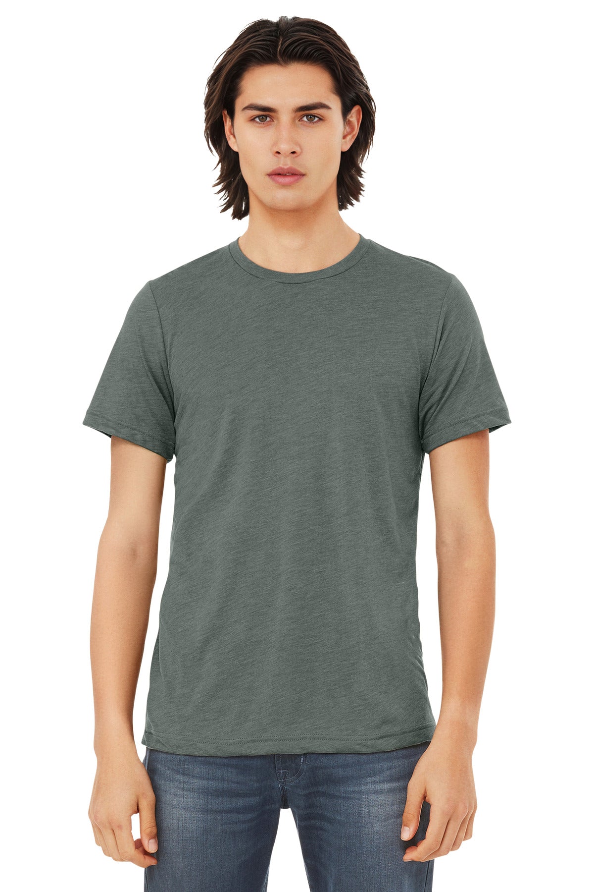 Custom Blue Storm Triblend Triblend Tee BC3413, personalized by SanCanDo Swag in Argyle, TX