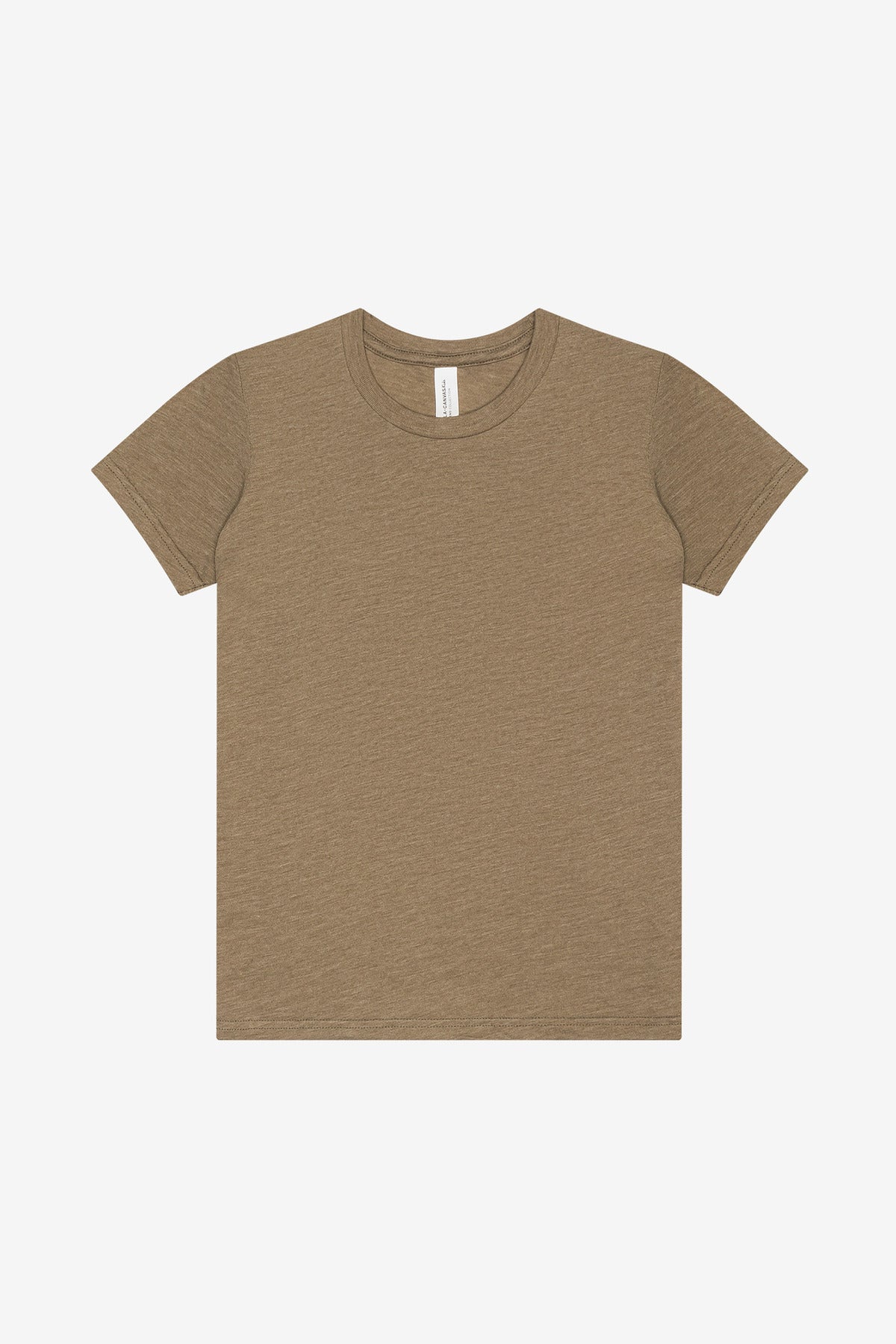 Custom Olive Triblend Youth Triblend Tee BC3413Y, personalized by SanCanDo Swag in Argyle, TX