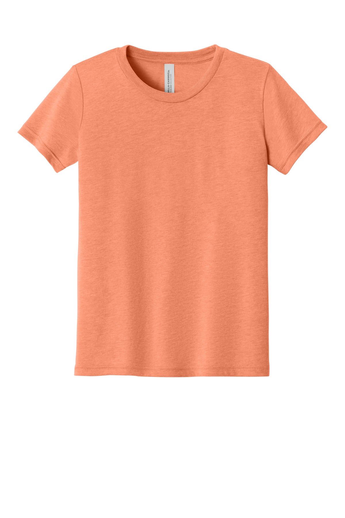 Custom Orange Triblend Youth Triblend Tee BC3413Y, personalized by SanCanDo Swag in Argyle, TX