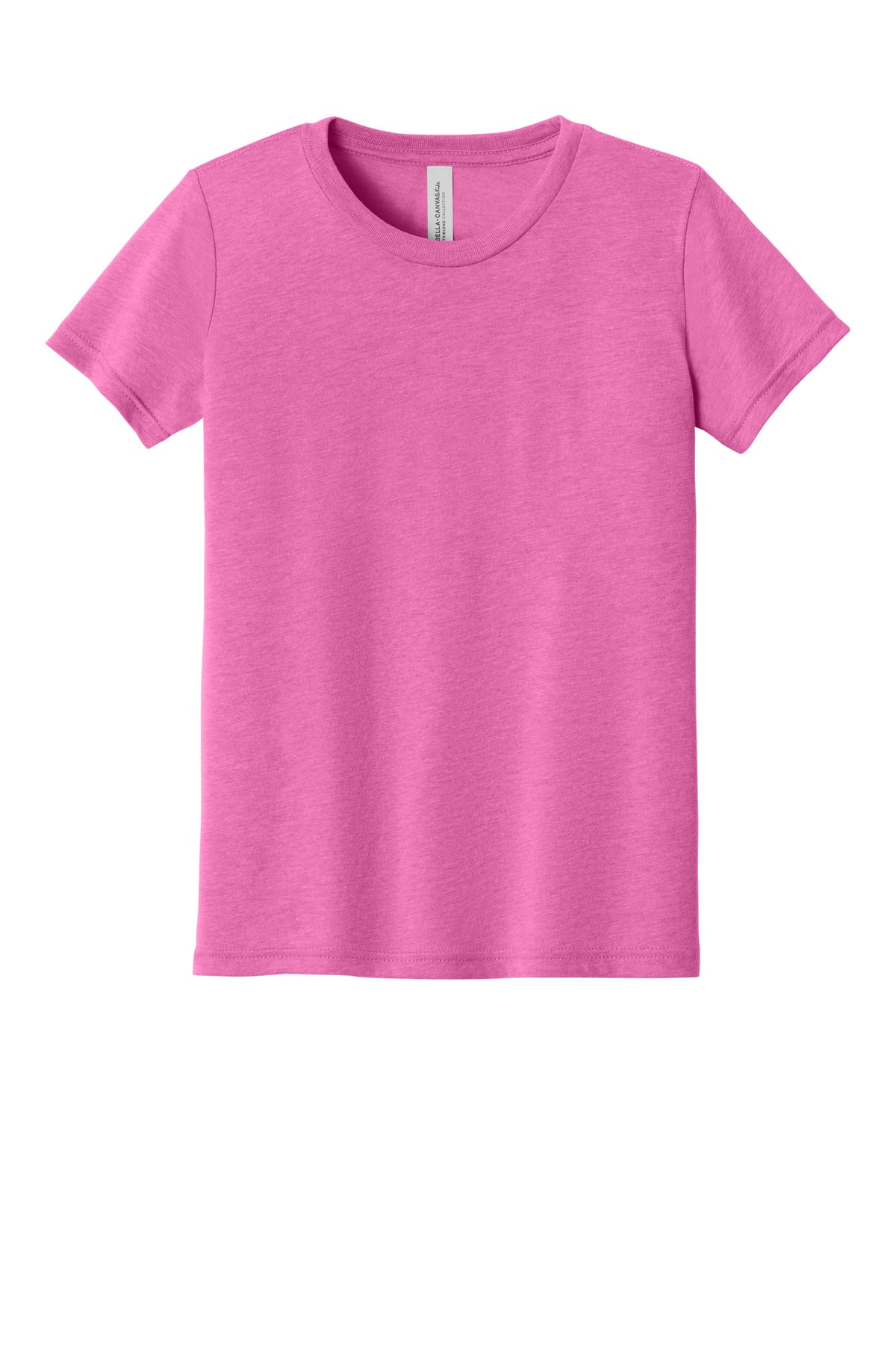 Custom Charity Pink Triblend Youth Triblend Tee BC3413Y, personalized by SanCanDo Swag in Argyle, TX