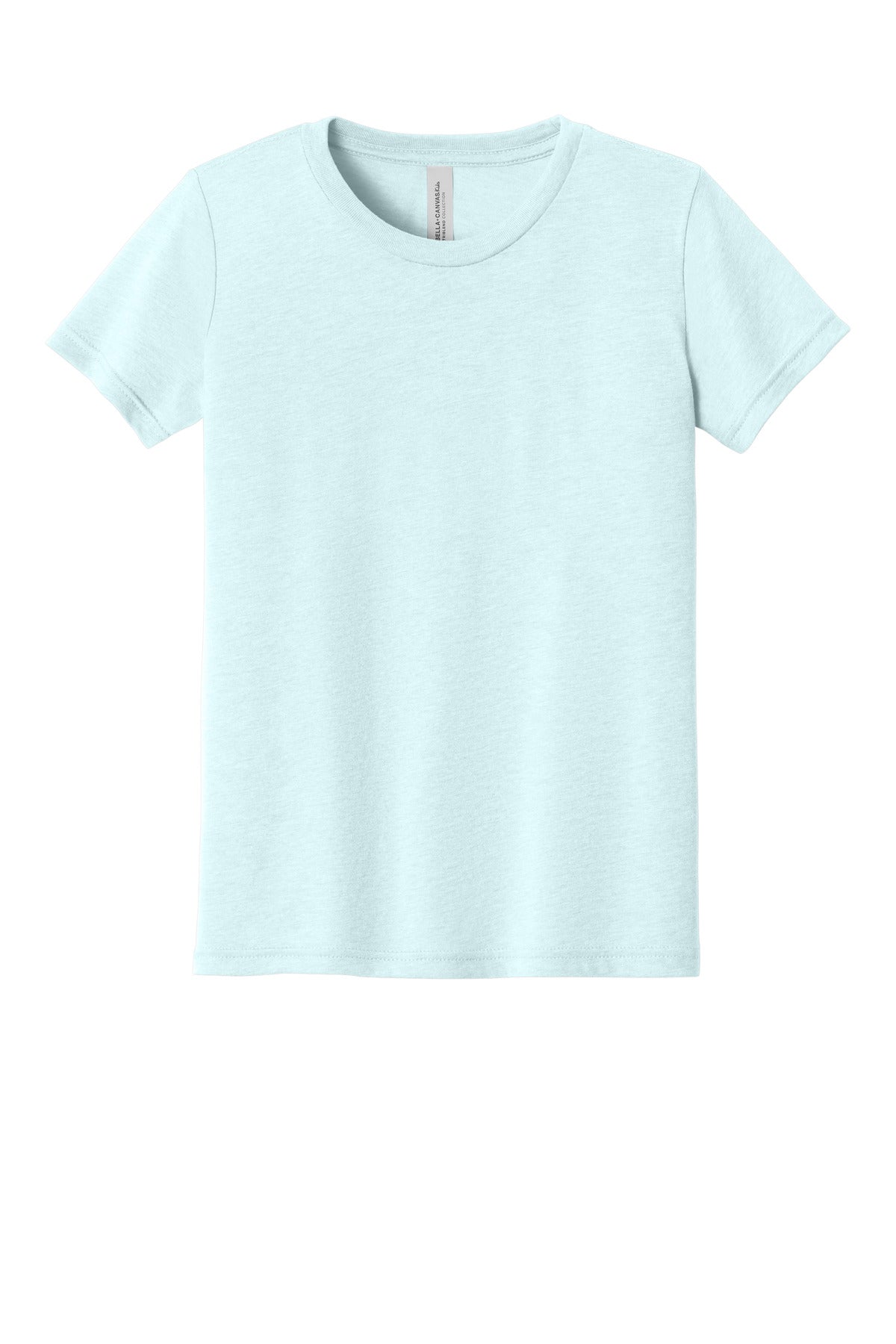 Custom Ice Blue Triblend Youth Triblend Tee BC3413Y, personalized by SanCanDo Swag in Argyle, TX